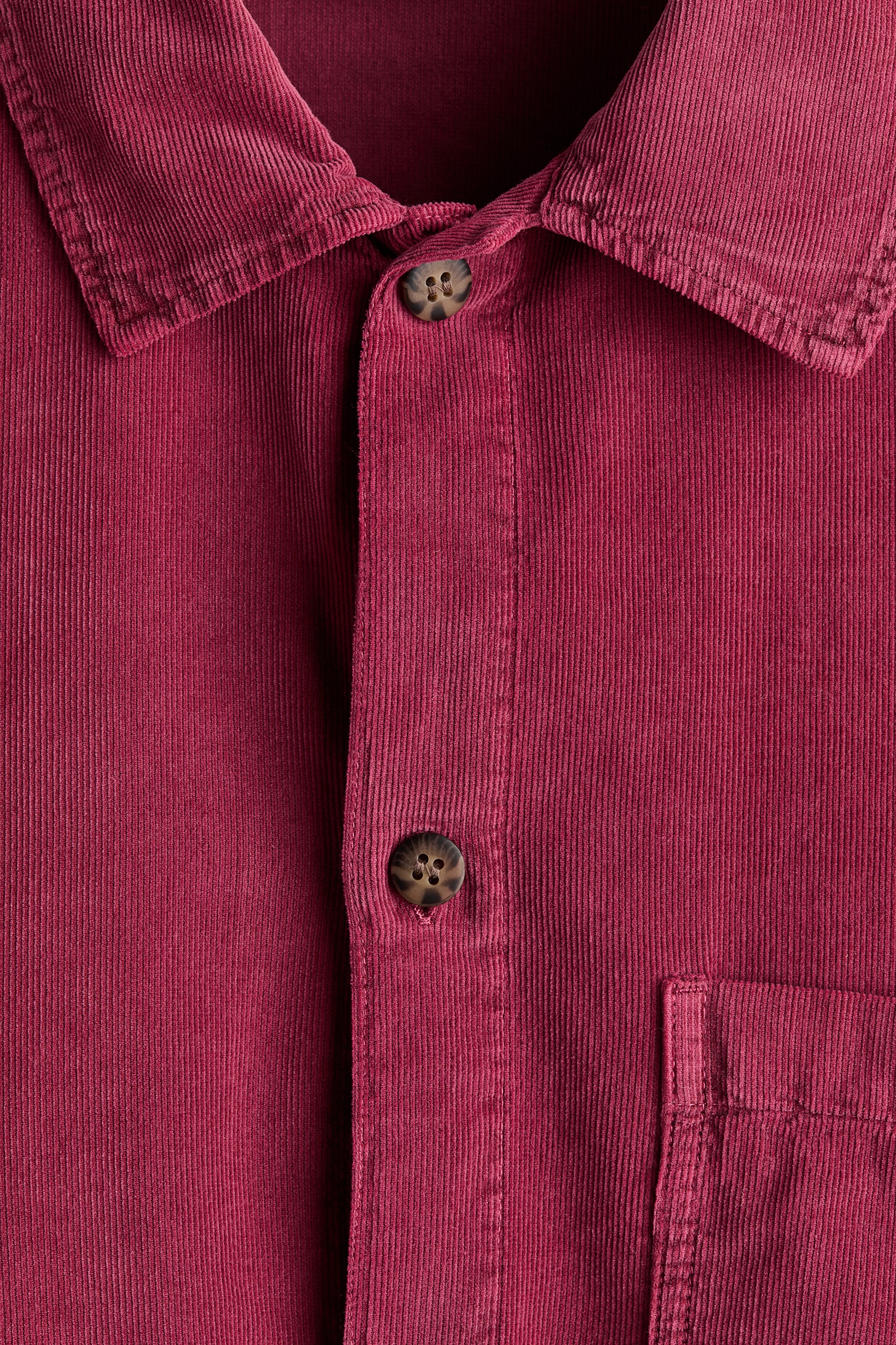 Мужские рубашки H&M Relaxed-Fit Boxy Corduroy Shirt — фото 6