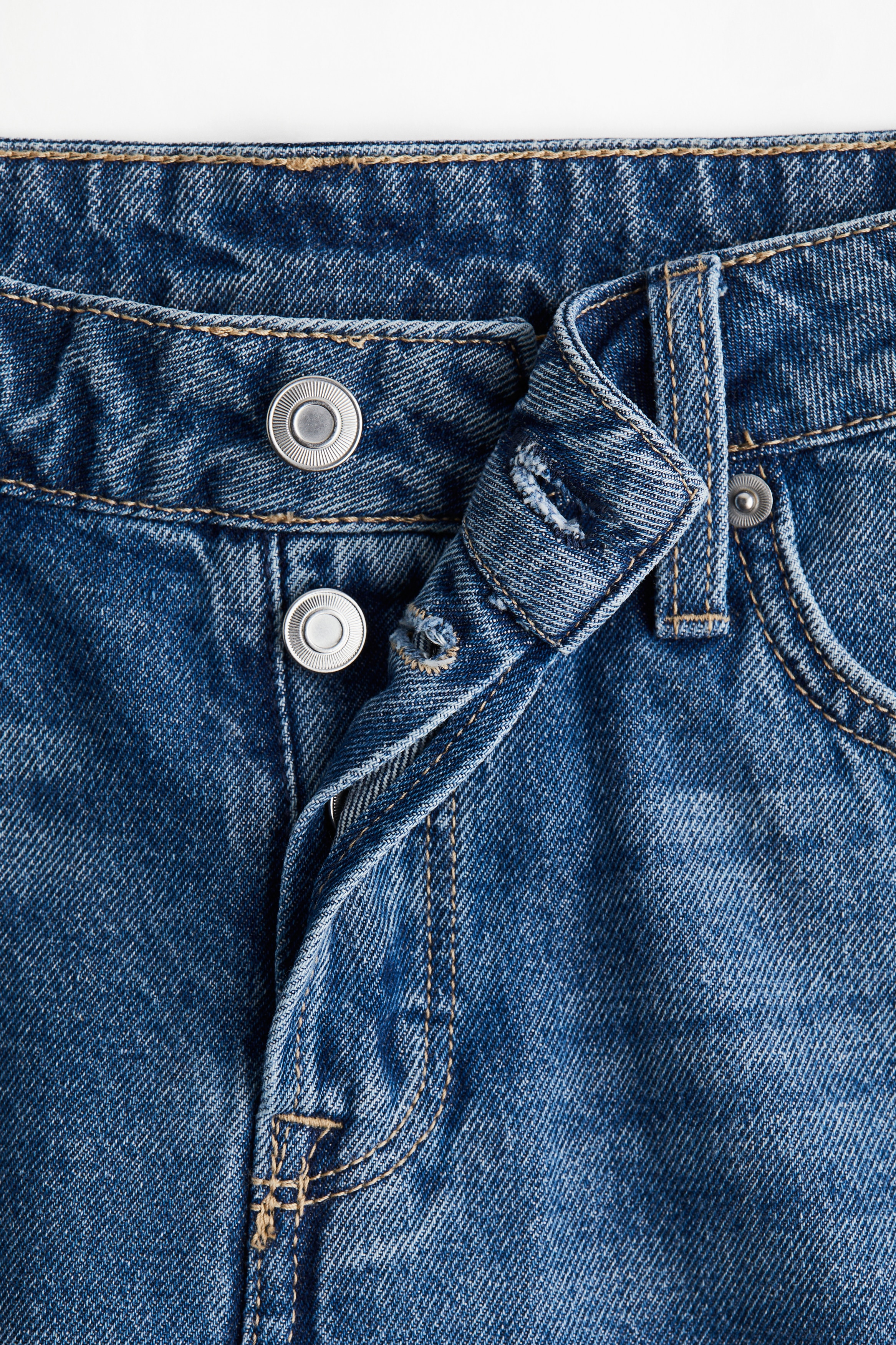 Low Knee-length denim shorts