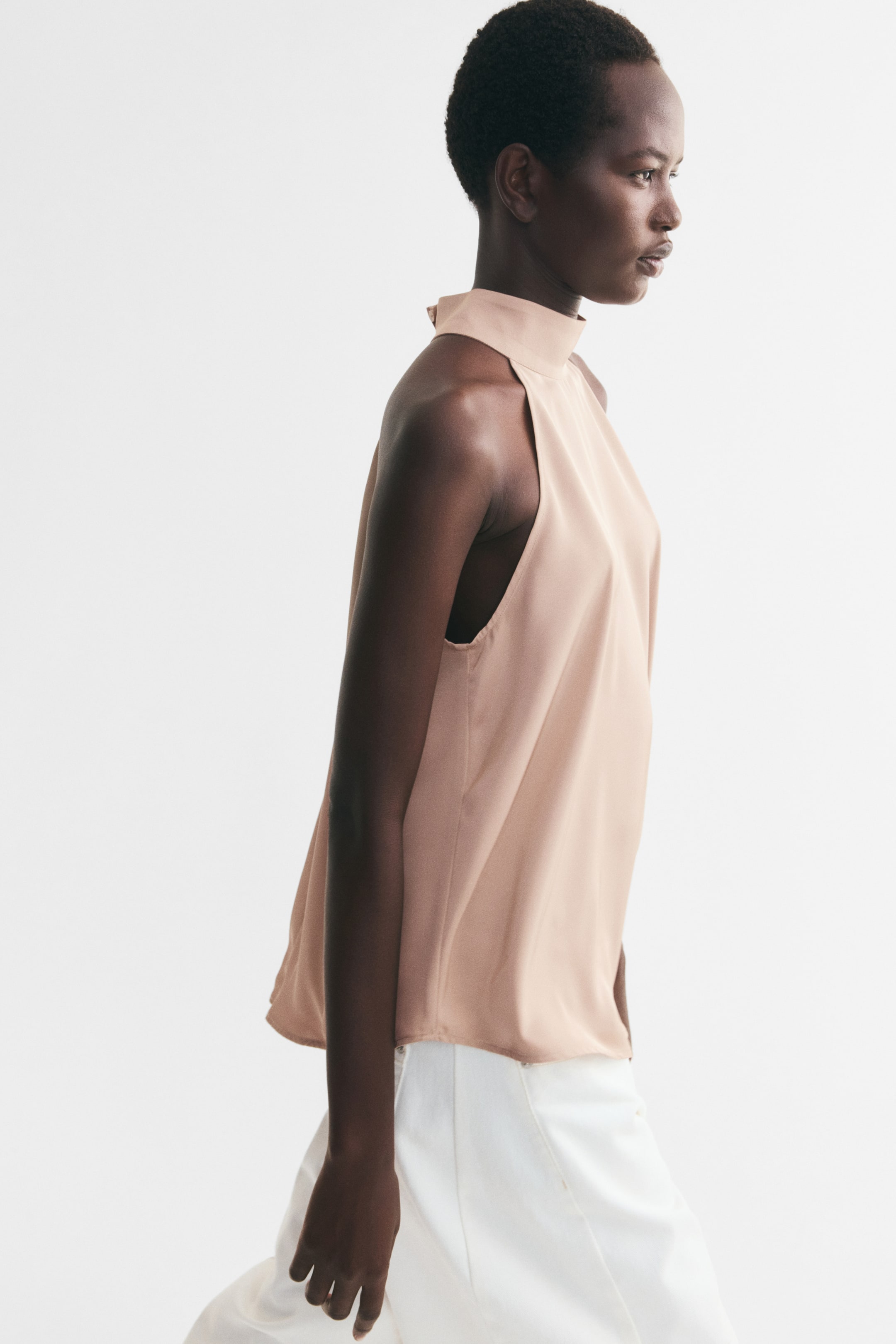Asymmetric Satin Top