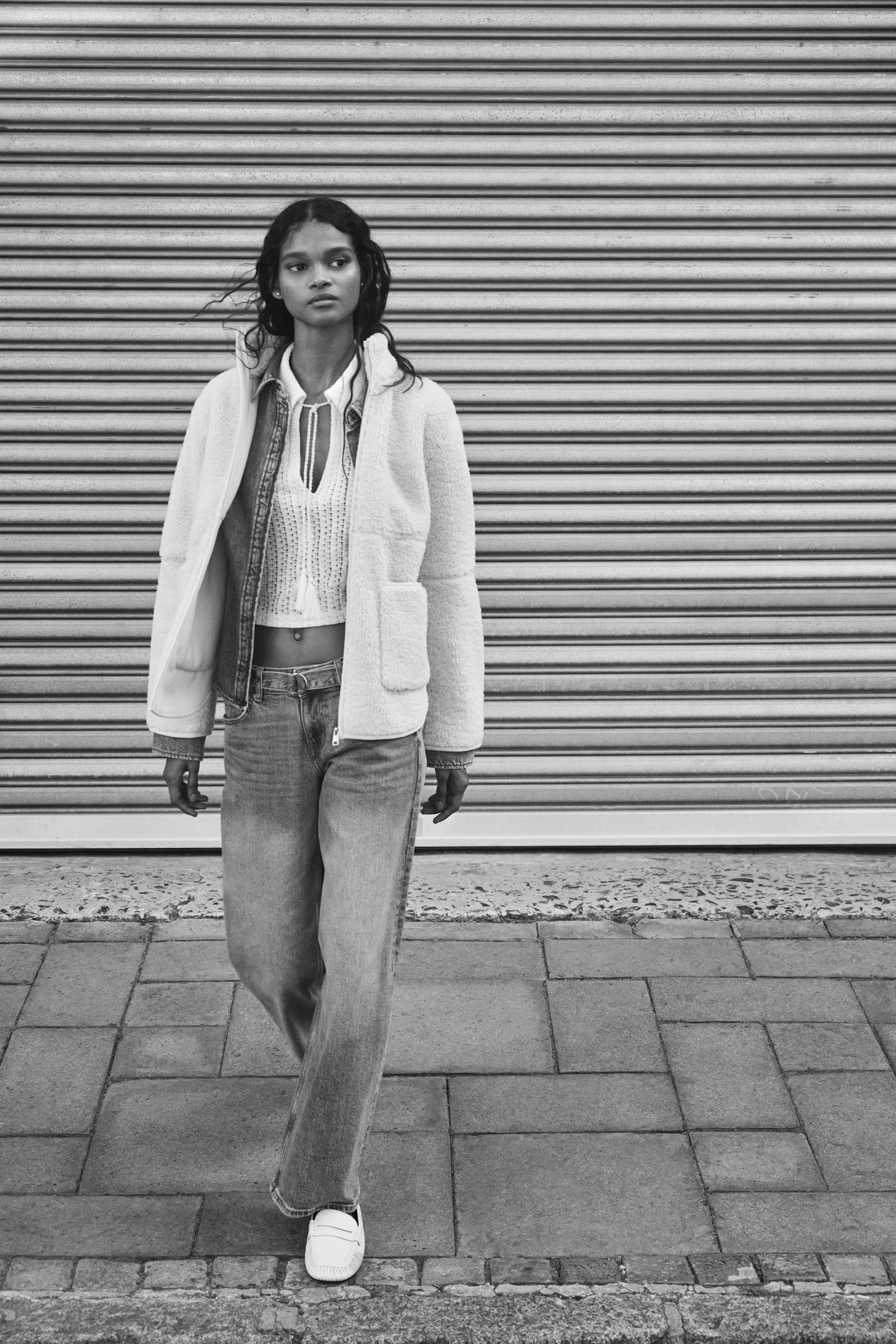 Teddy jacket - Light beige/Dark brown - 7