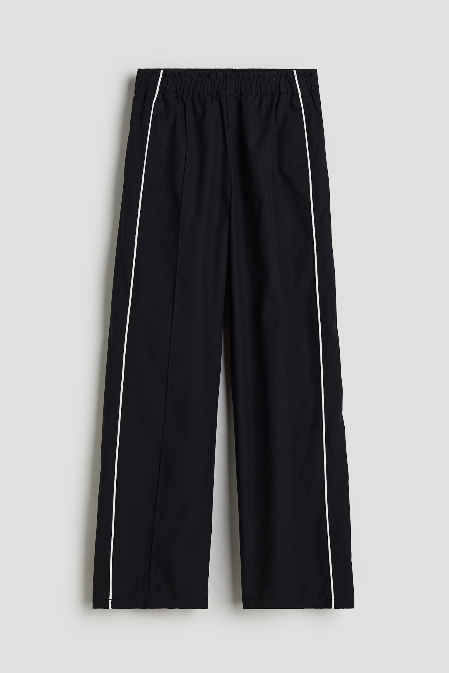 Piping Detail Activewear Pants - Black/White/White/Dark blue - 1