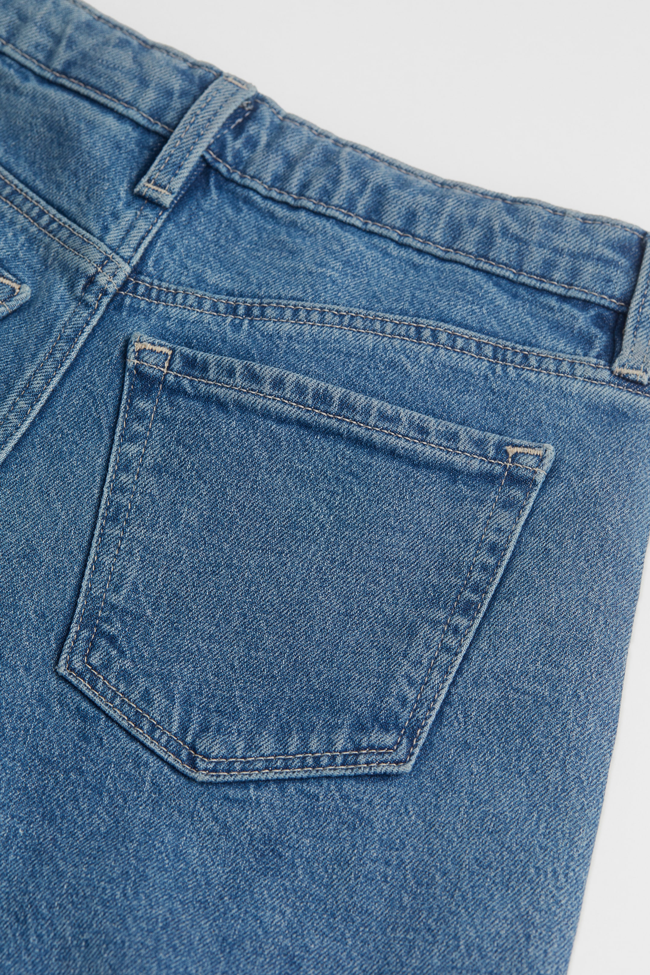 Wide High Jeans - High waist - Long - Denim blue - Kids | H&M GB