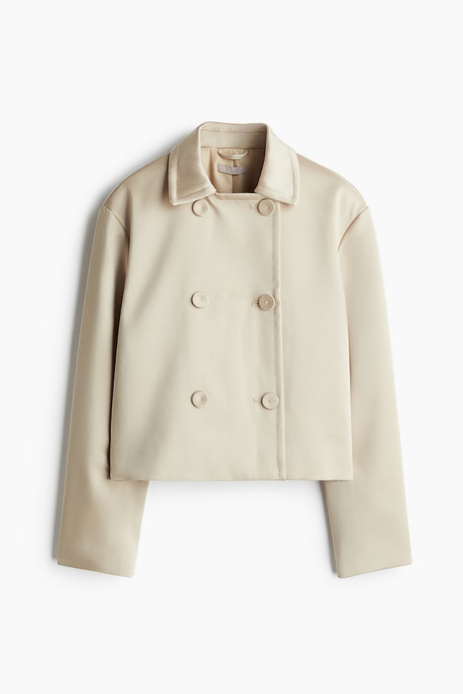 Double-Breasted Jacket - Beige - 1