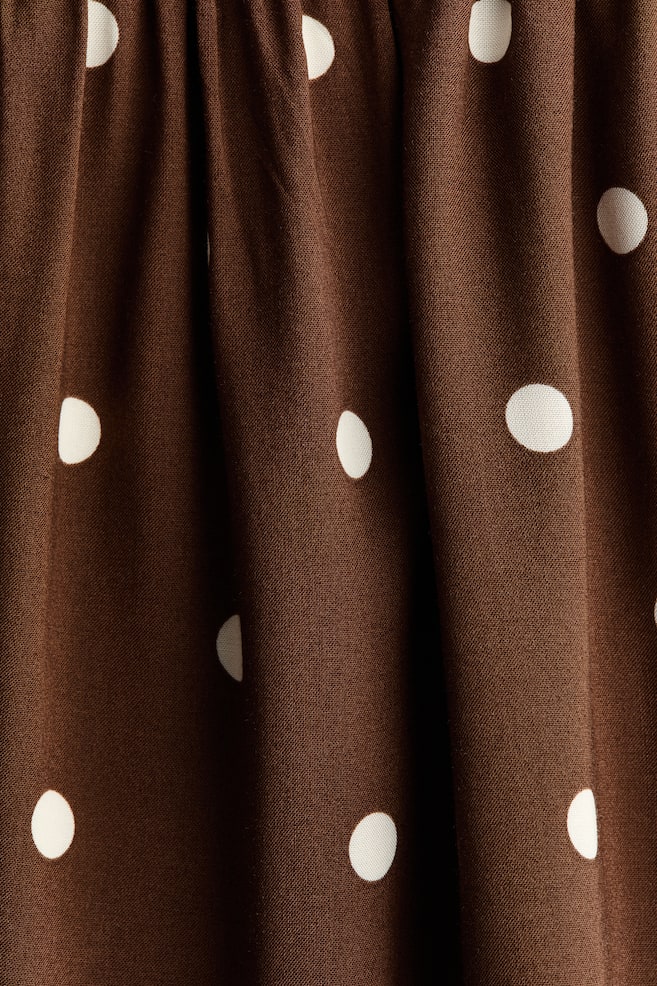 Smocked strappy dress - Dark brown/Polka dot/Light yellow/Floral/Blue/Floral - 3