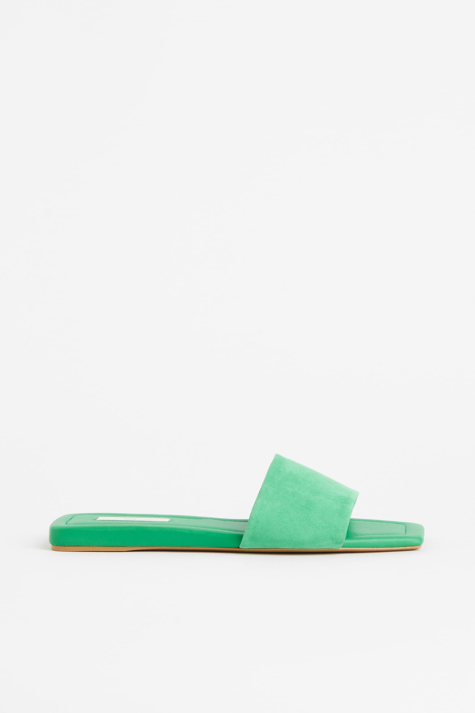 Leather Slides - Bright green/Black - 1