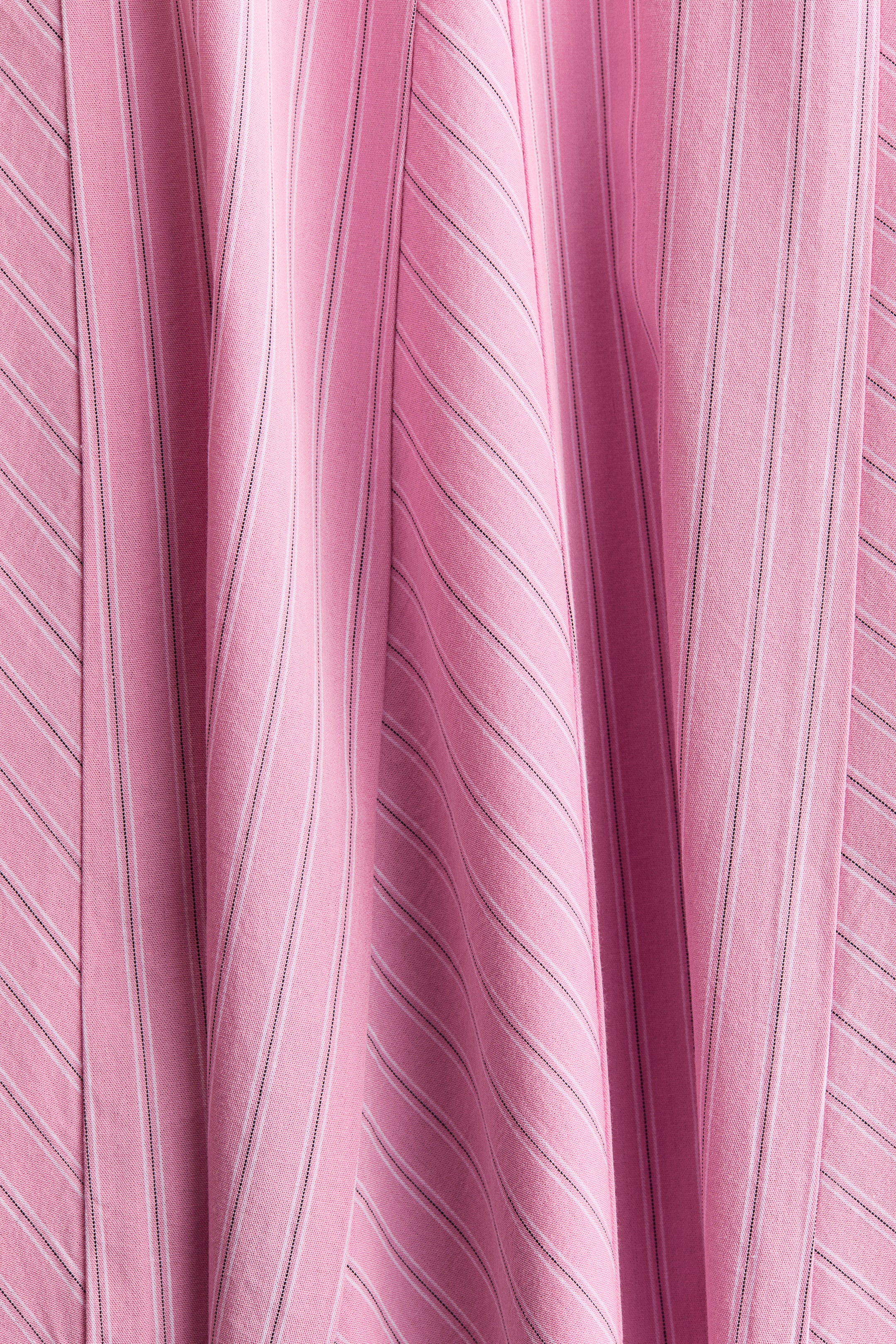 Cotton Skirt with Godet Pleats