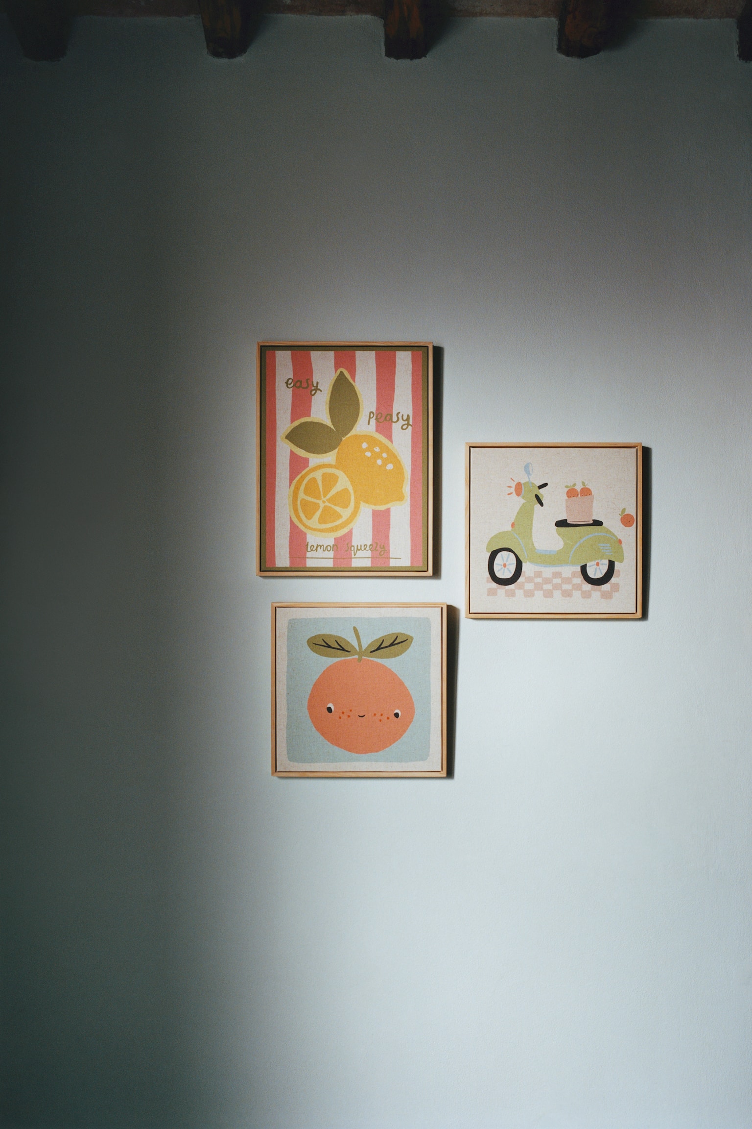 Animal wall art - Dusty pink/Apple/Beige/Moped - 3