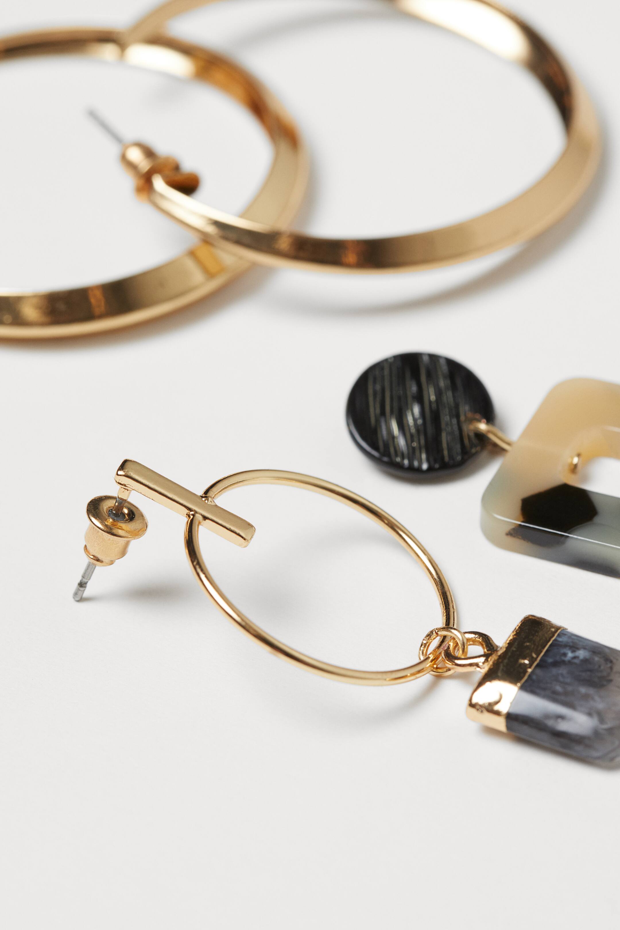 Größeres Bild ansehen: 5 Paar Ohrringe - Goldfarben/Marmoriert - Ladies | H&M DE 2