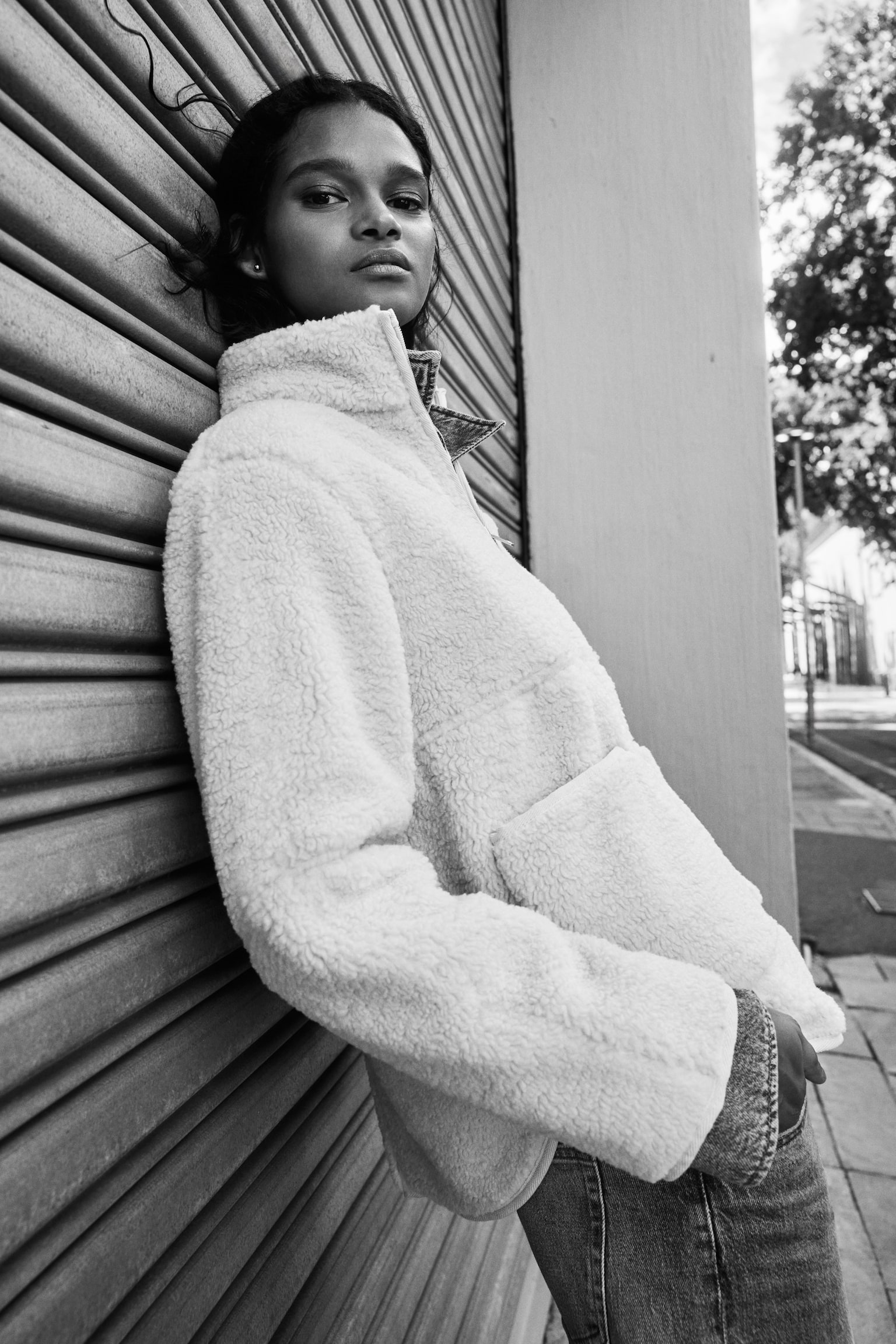 Teddy jacket - Light beige/Dark brown - 1