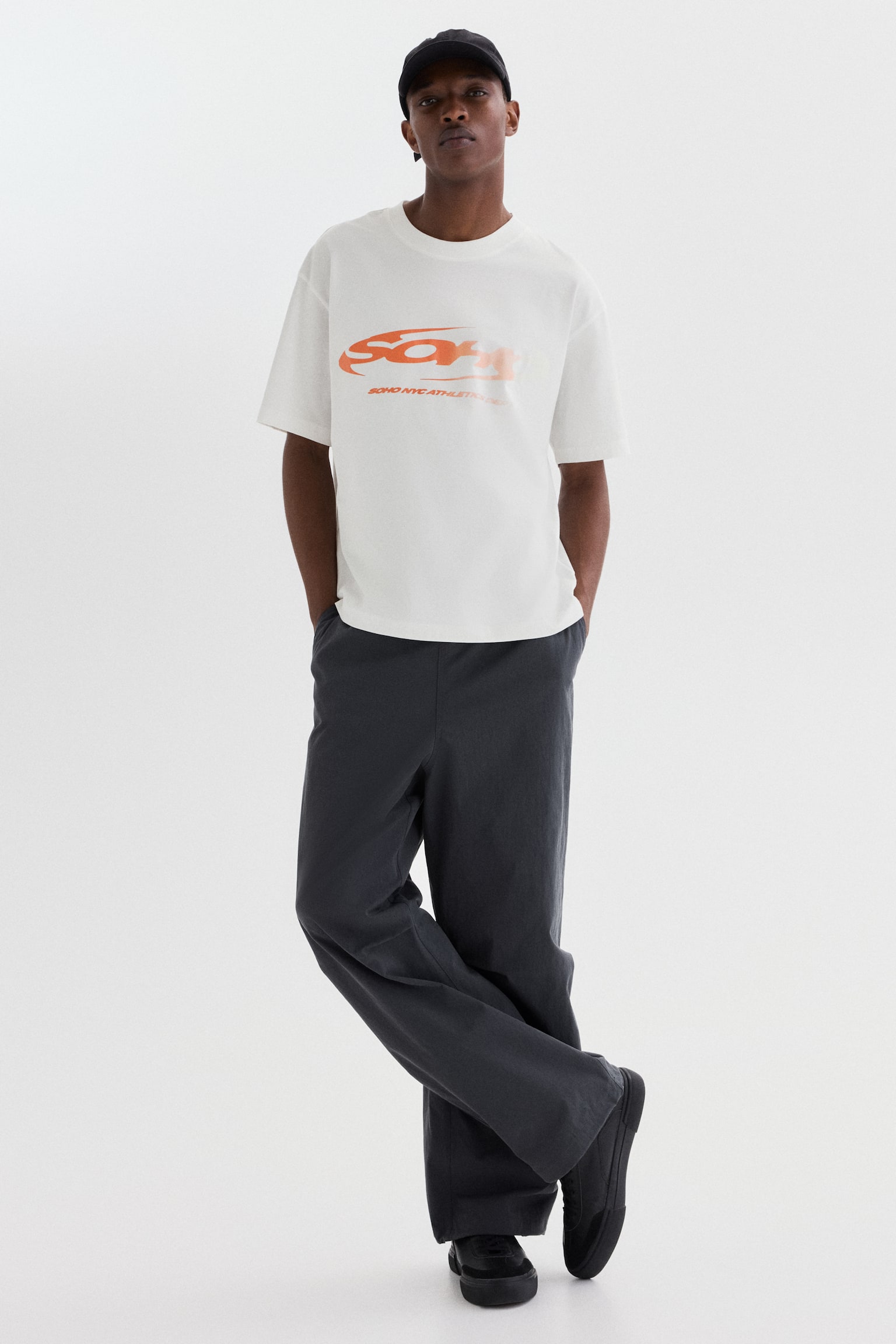 Loose Fit Printed T-shirt - White/SoHo/Dark blue/New York City/White/New York City/Light grey marl/Newport/Beige/Run Wild/Black/Golden Sunset - 4