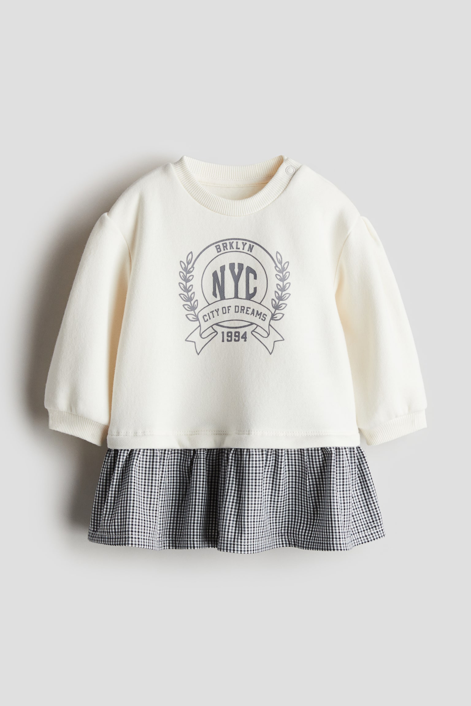 Sweatshirt dress - White/NYC/Light beige/Ma Chérie - 1