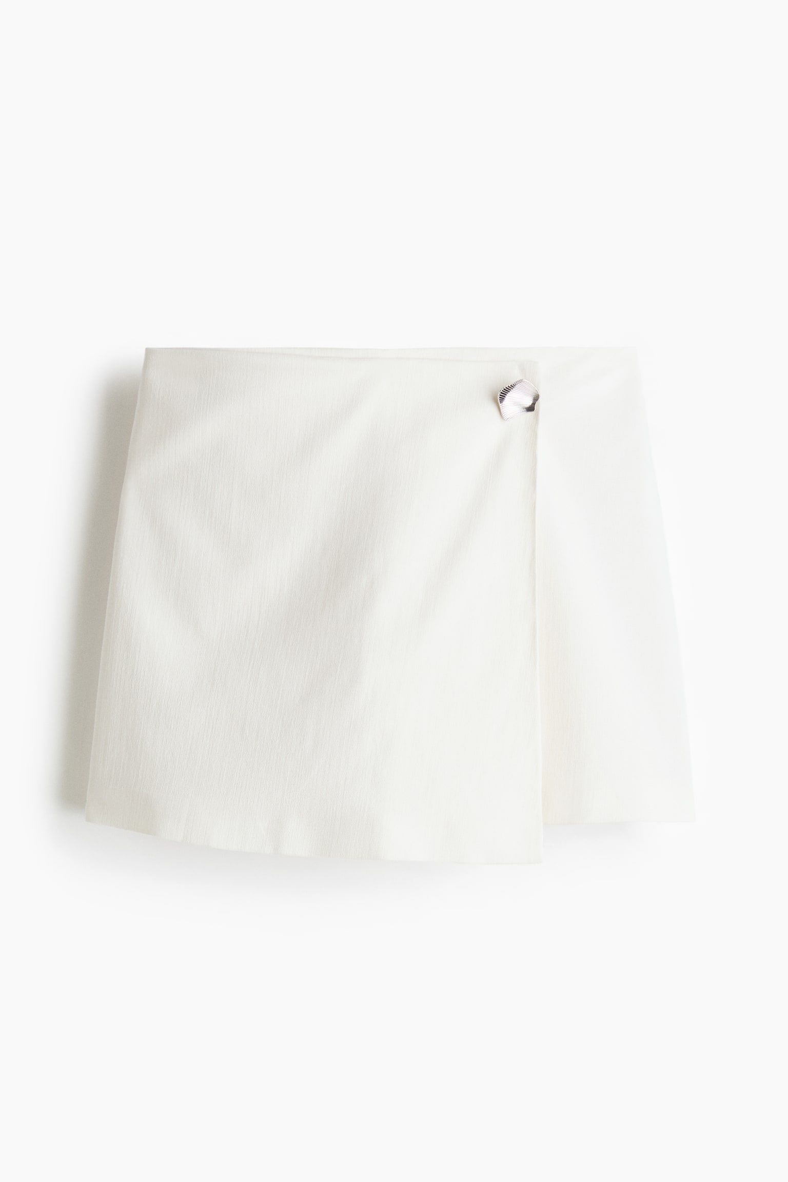 Wrap skort - White/Black/Light beige - 1