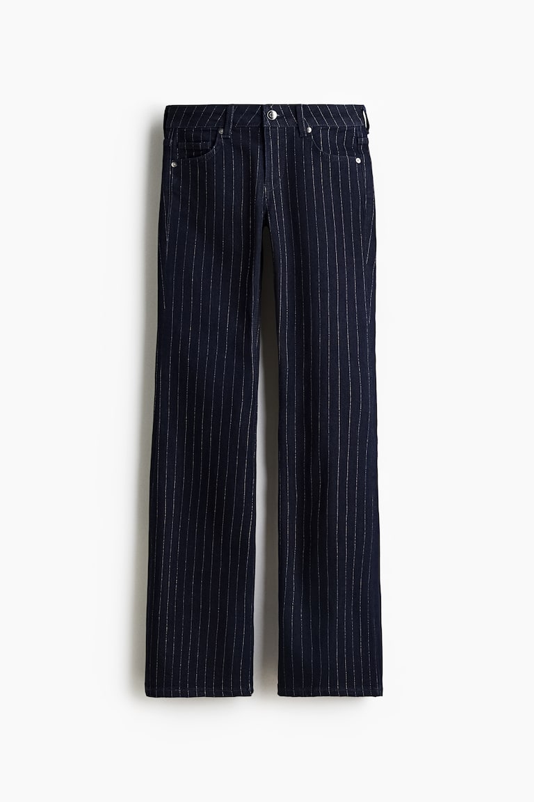 Glittery Flared Low Jeans