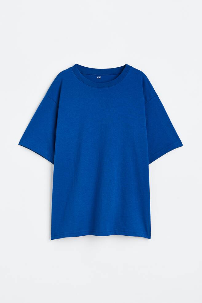 T-Shirt aus Baumwolljersey - Kobaltblau/Neongrün/Cerise