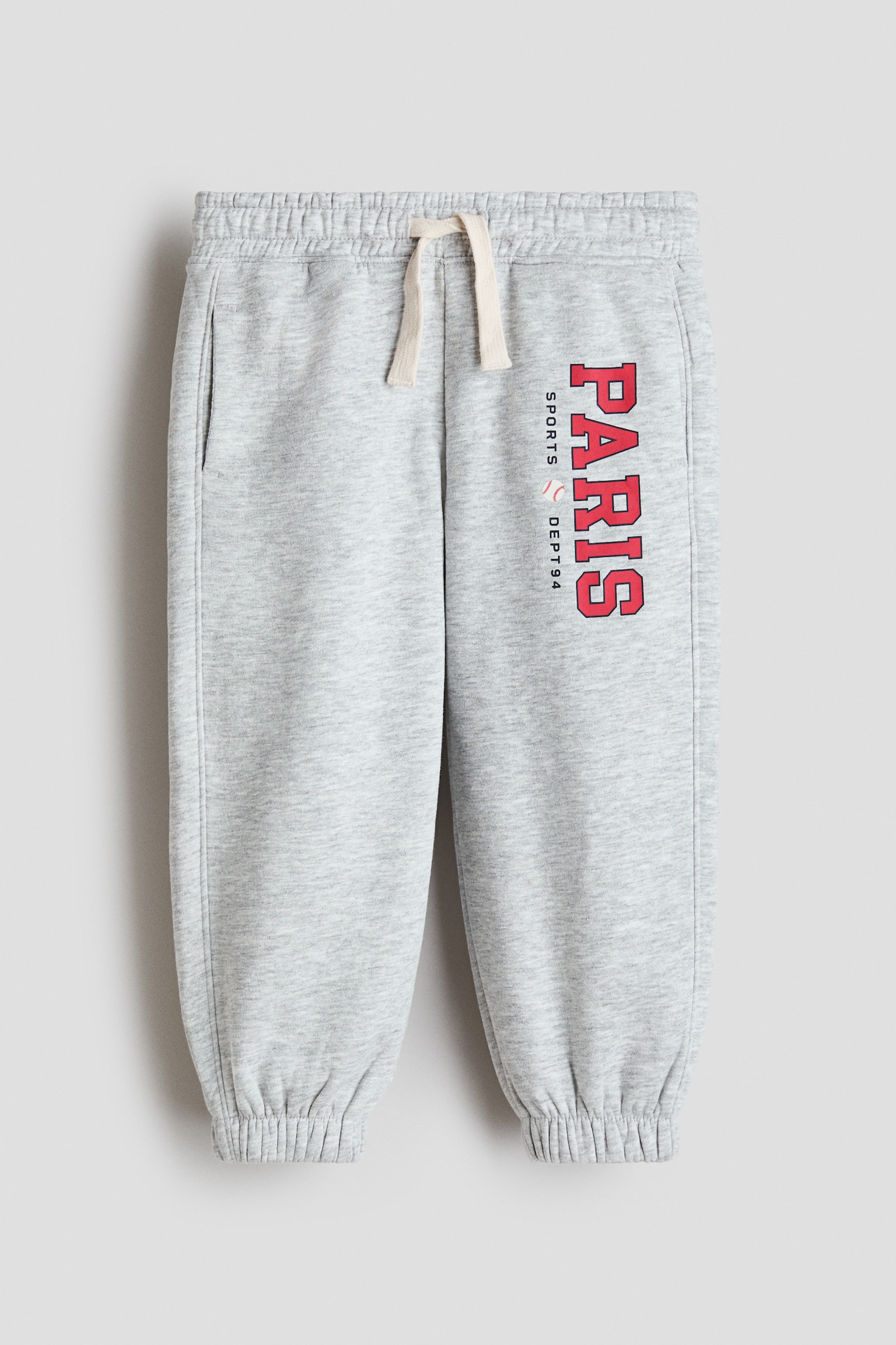 Pantalon jogger avec détails brodés - Gris clair chiné/Paris/Vert/Bleu clair/Everyday Club/Bleu marine/tennis - 1