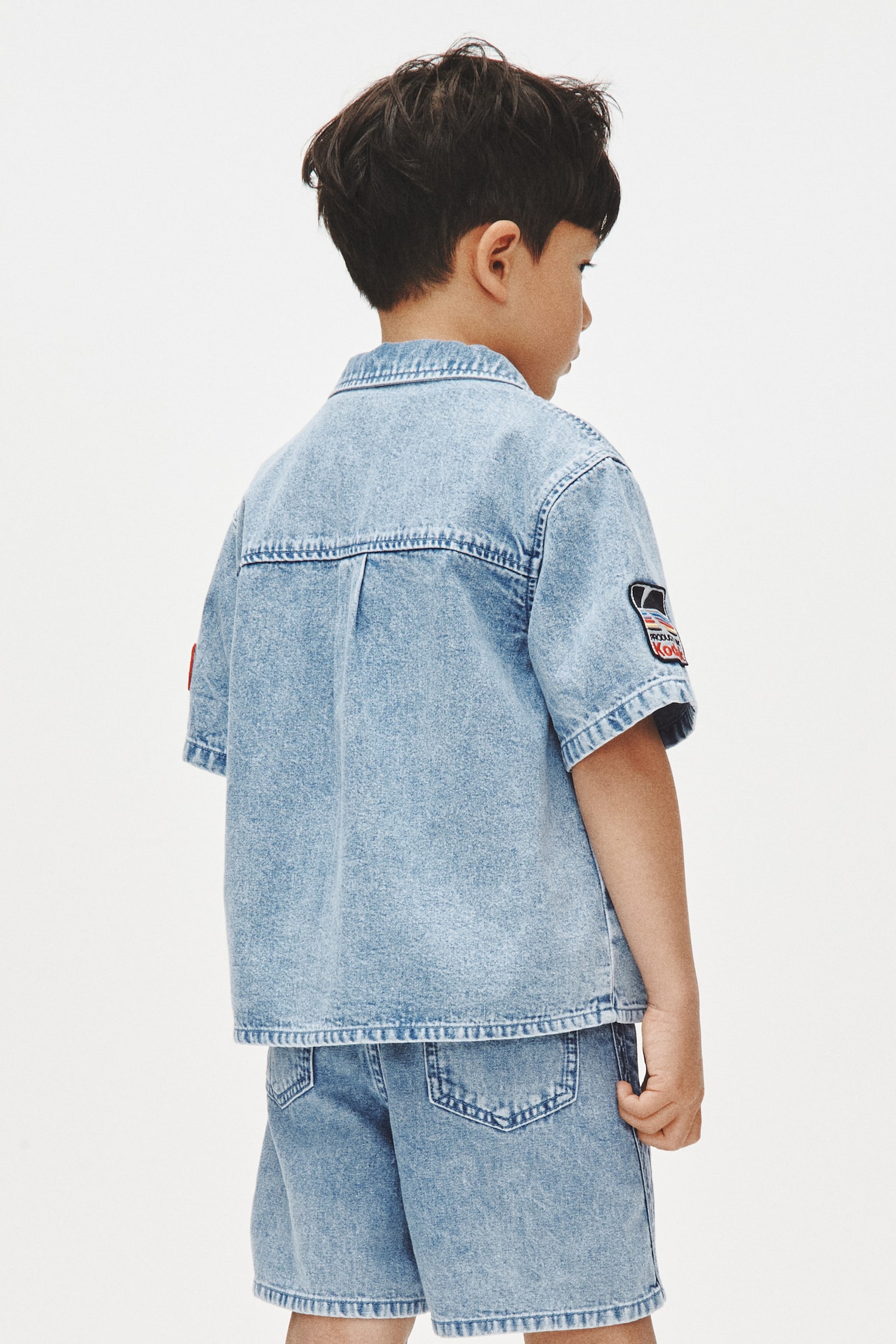 Short-sleeved denim shirt-Light denim blue/Kodak - 7