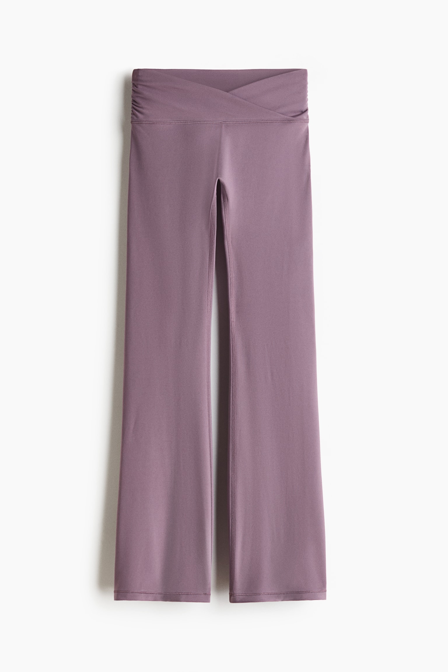 Flared sports leggings with SoftMove™ - Dusty purple/Black - 1
