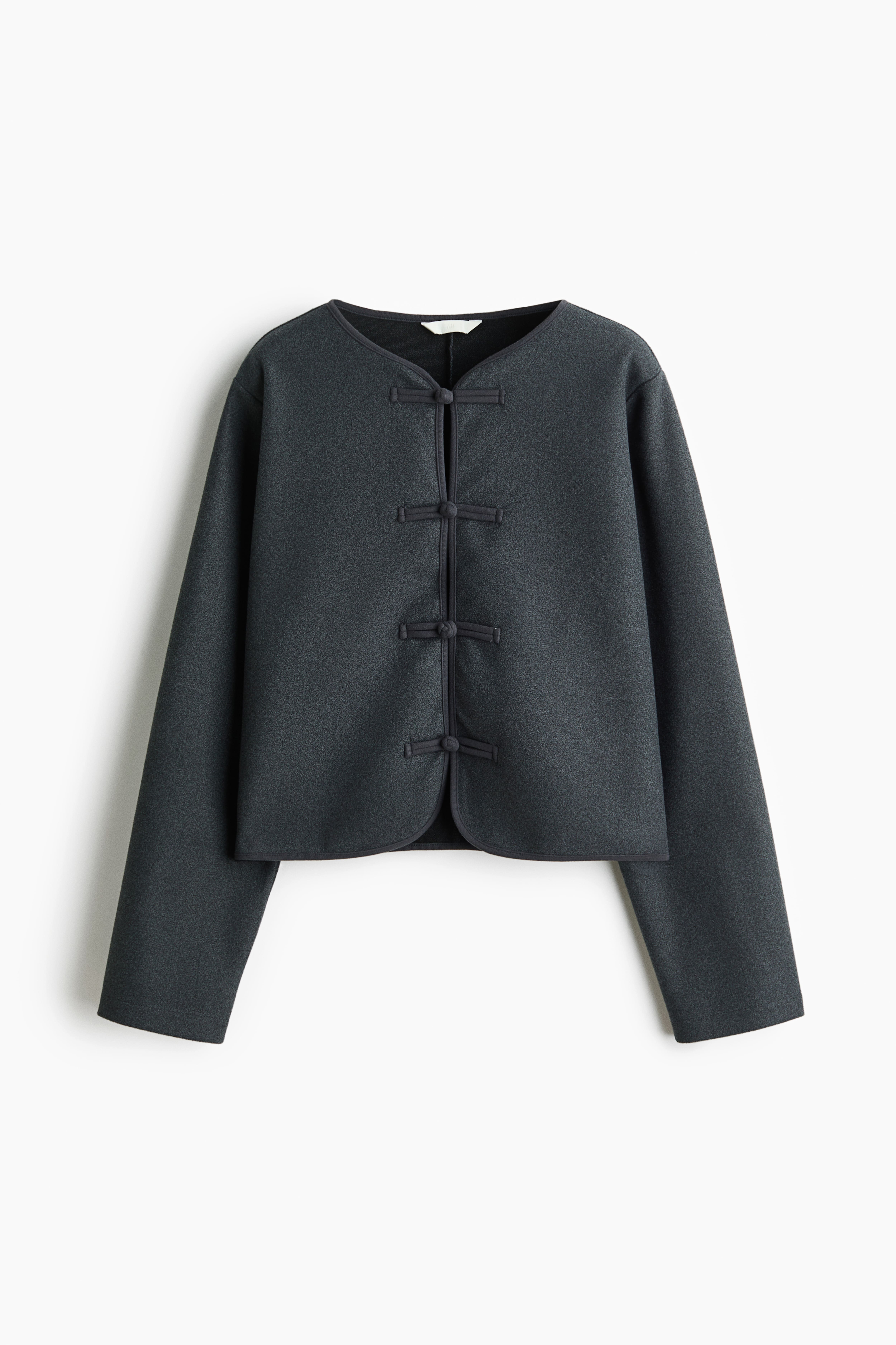 Brushed Knot-Button Jacket