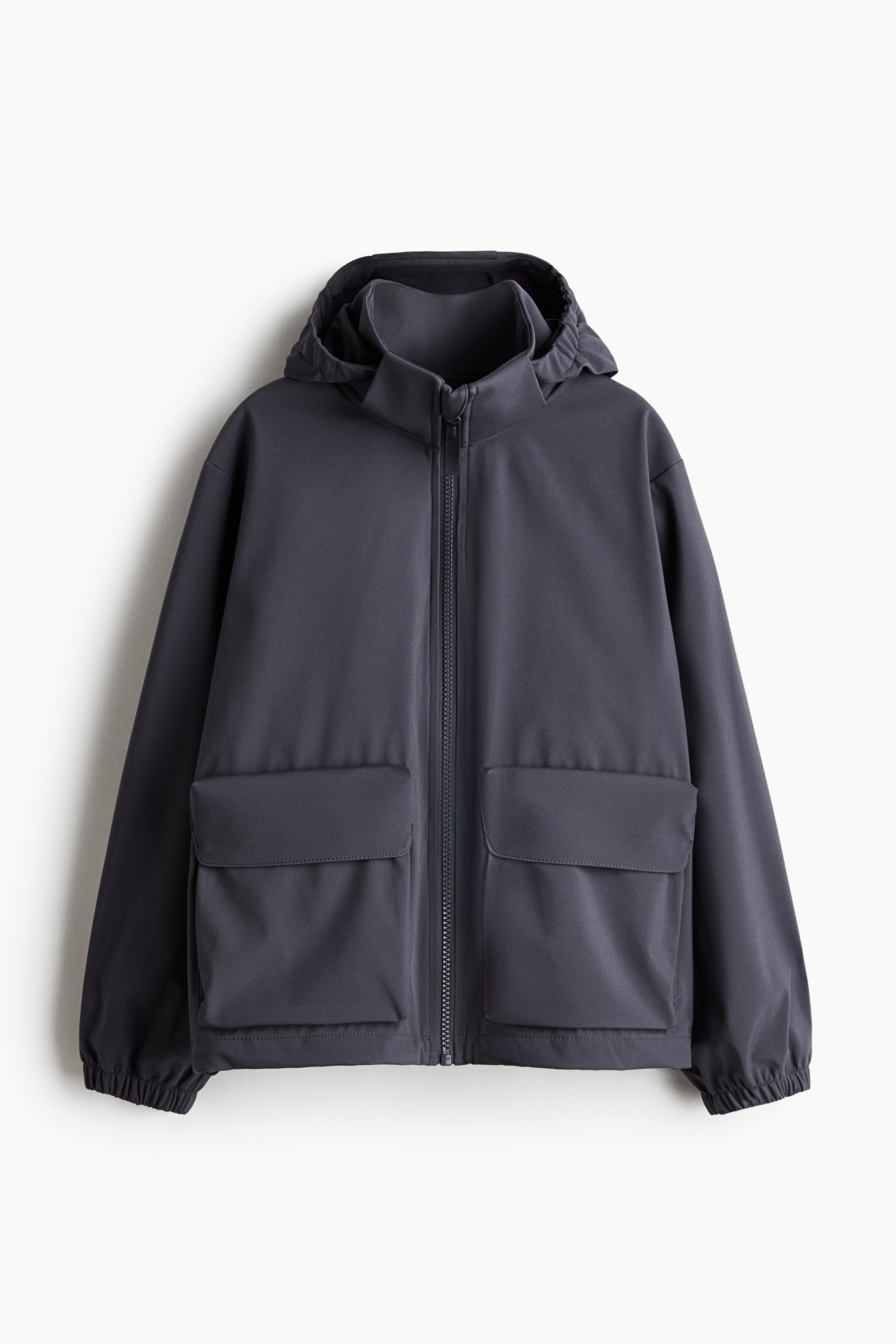 Hooded softshell jacket - Dark grey/Black