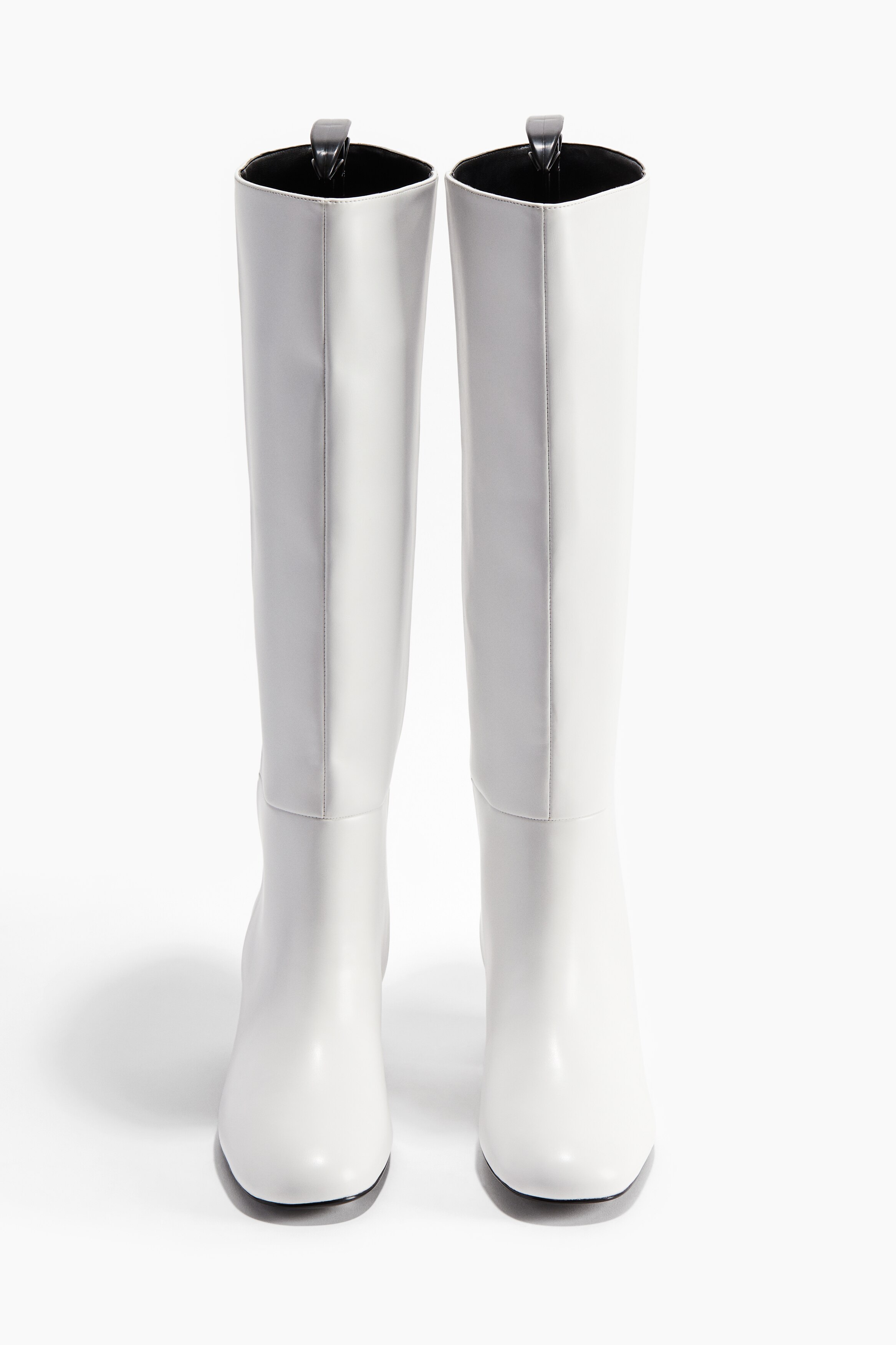 knee high boots white boots h and m
