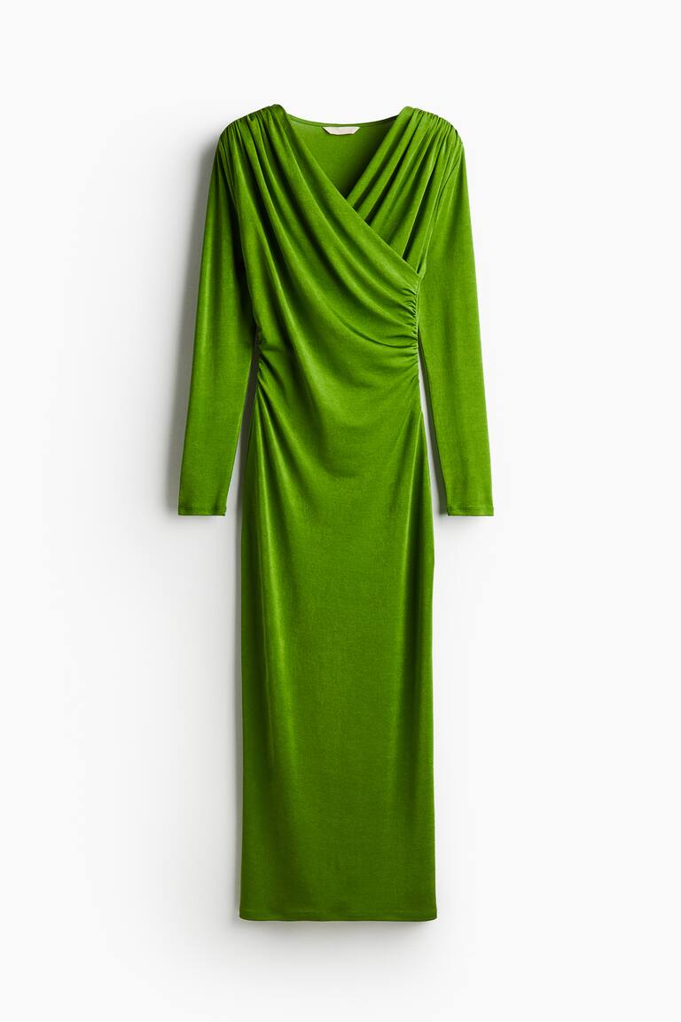 Abito bodycon drappeggiato Verde DONNA H&M IT