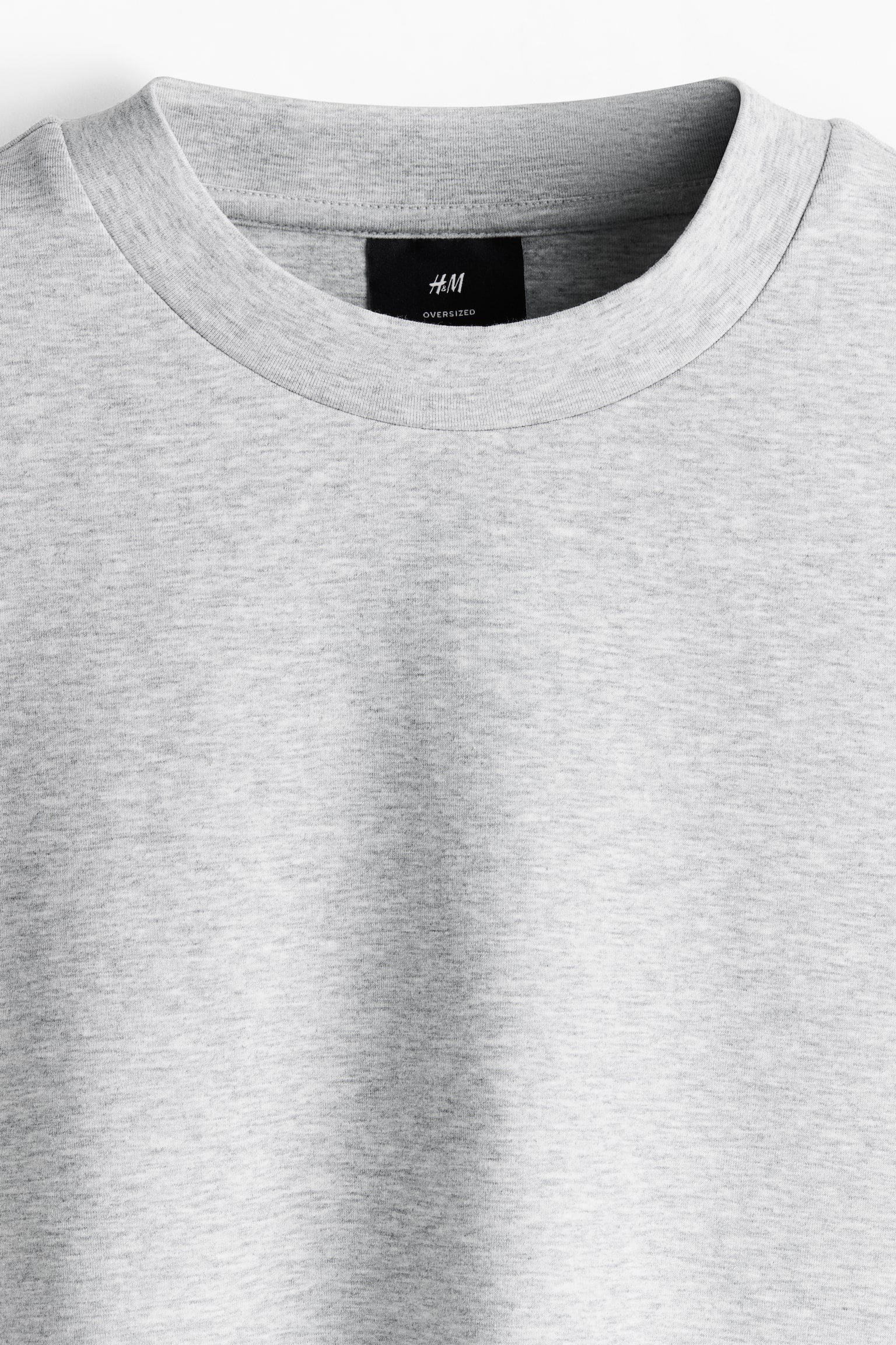 Oversized Fit Scuba T-shirt - Light grey marl/Cream/Light dusty green/Dark khaki green - 3