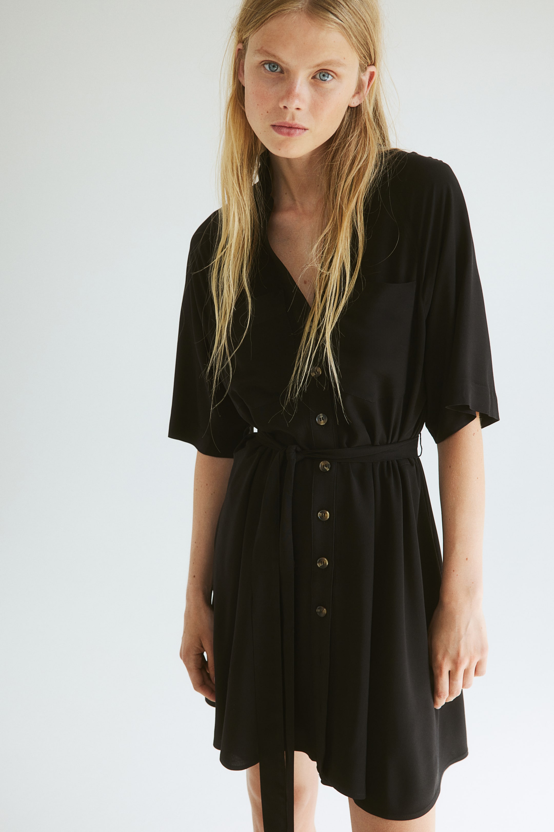 Tie-belt Shirt Dress