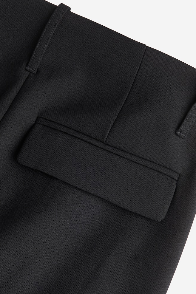 Wool-blend pencil skirt - Midnight black - 4
