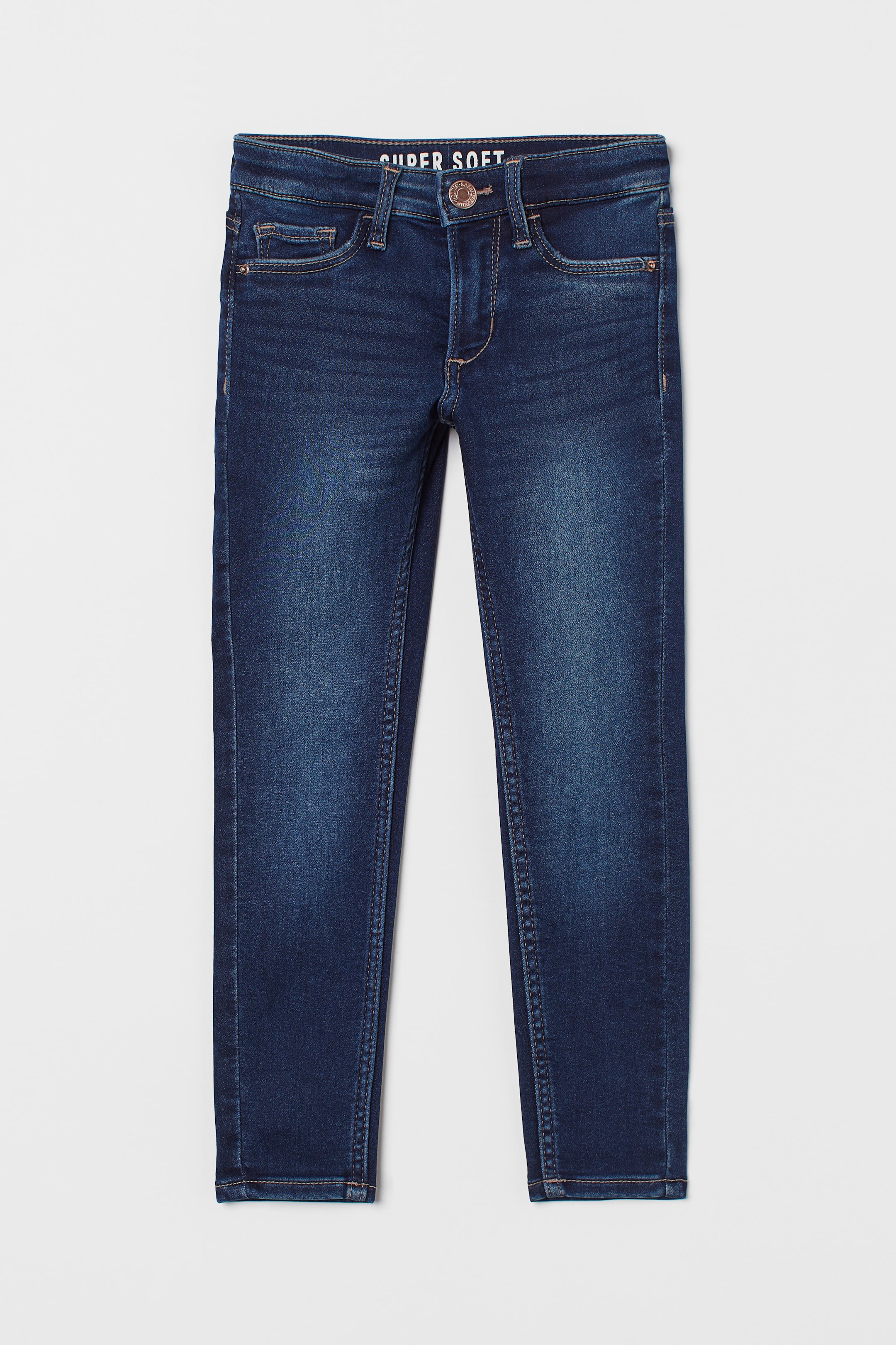 Super Soft Skinny Fit Jeans - Dark denim blue - Kids | H&M GB