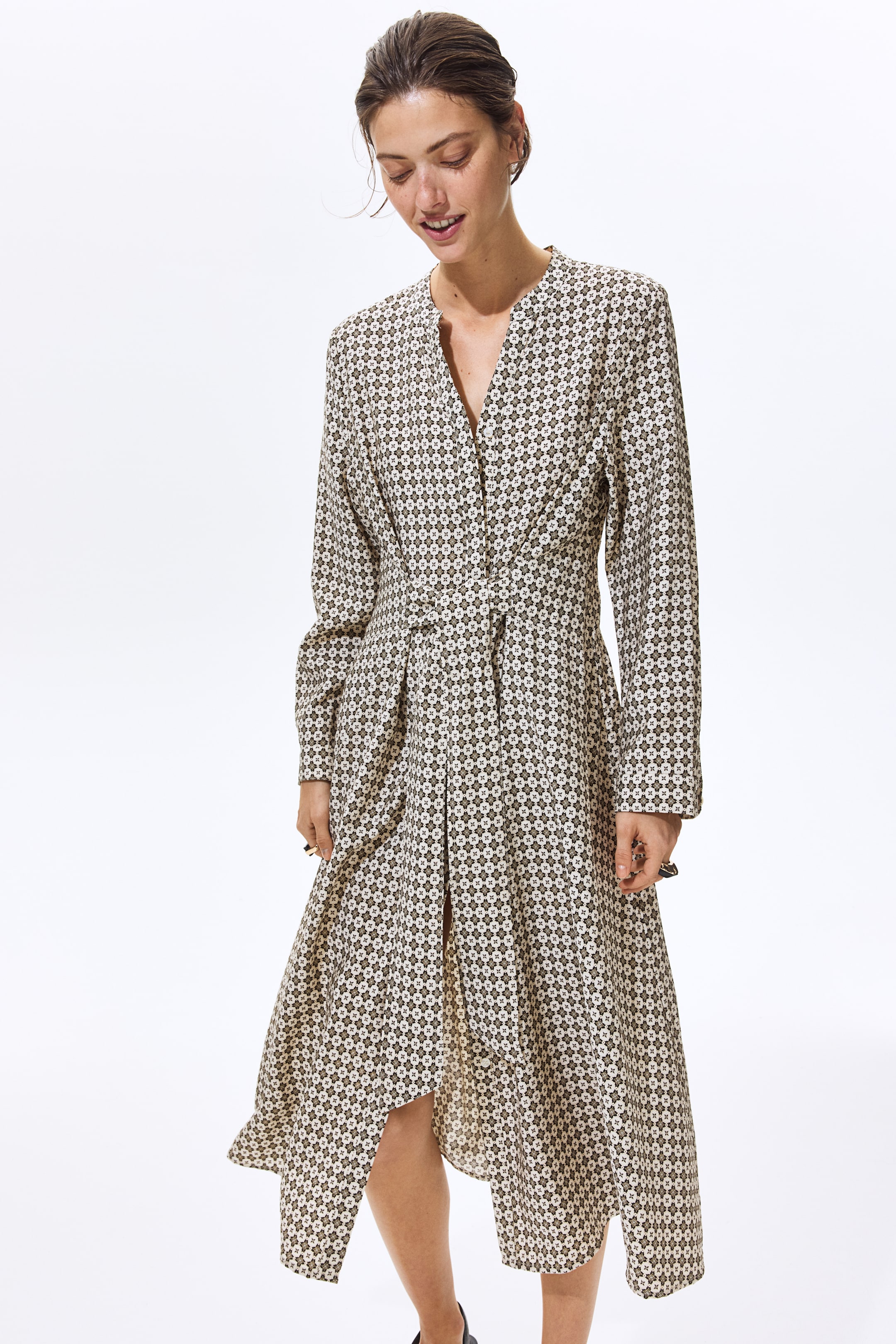 Tie-Belt Dress