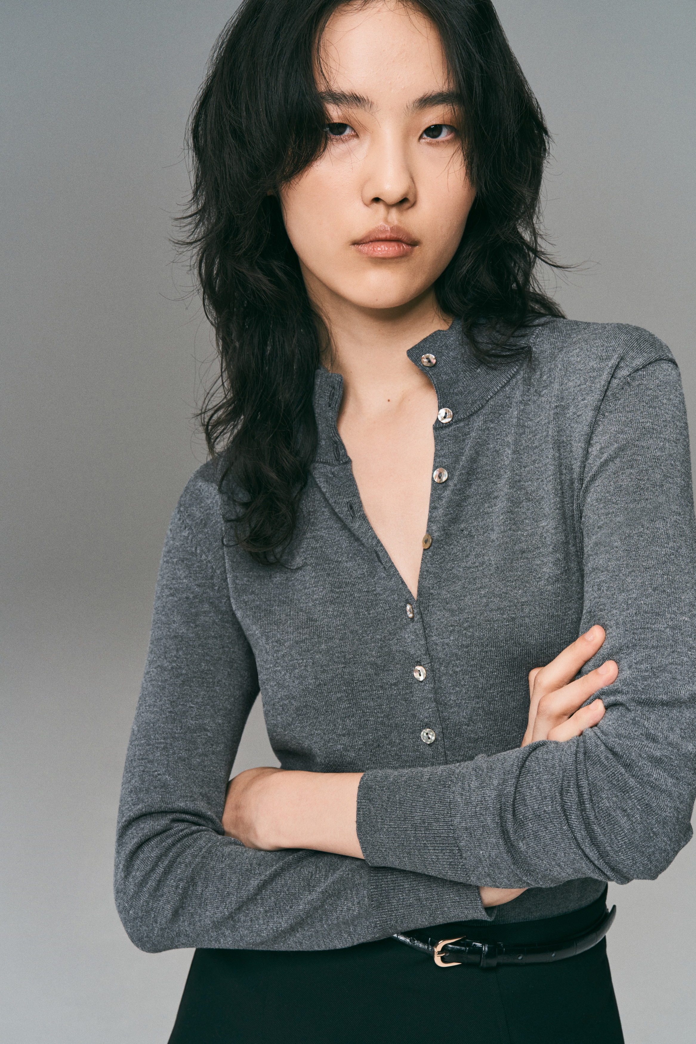 MOMO　　 me プリーツ　ハイネック　カーディガンFINE KNIT MOMO me プリーツ ハイネック カーディガンFINE KNIT MOMO me プリーツ