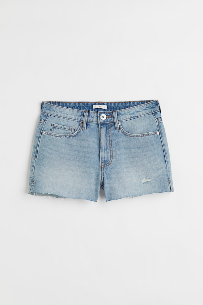 Denim short - Slim Fit - Licht denimblauw - 1