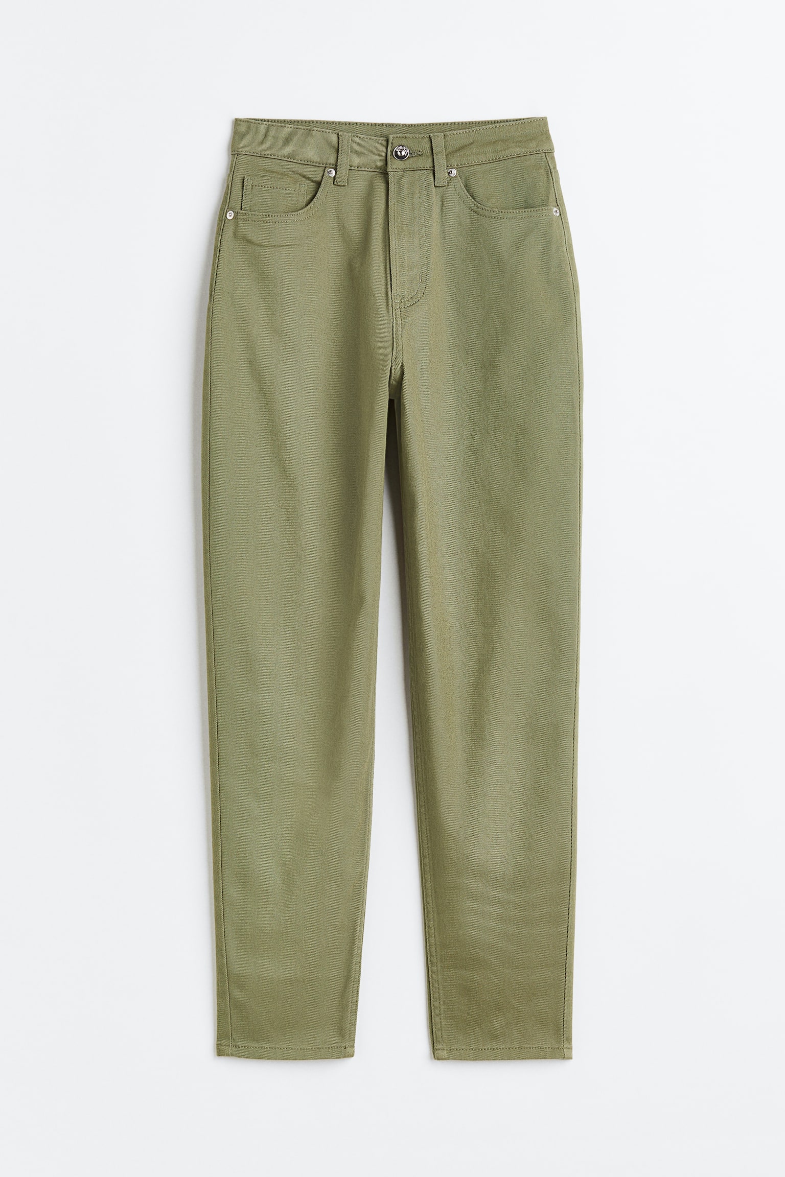 Mom Loose Fit Twill trousers - Khaki green/Black