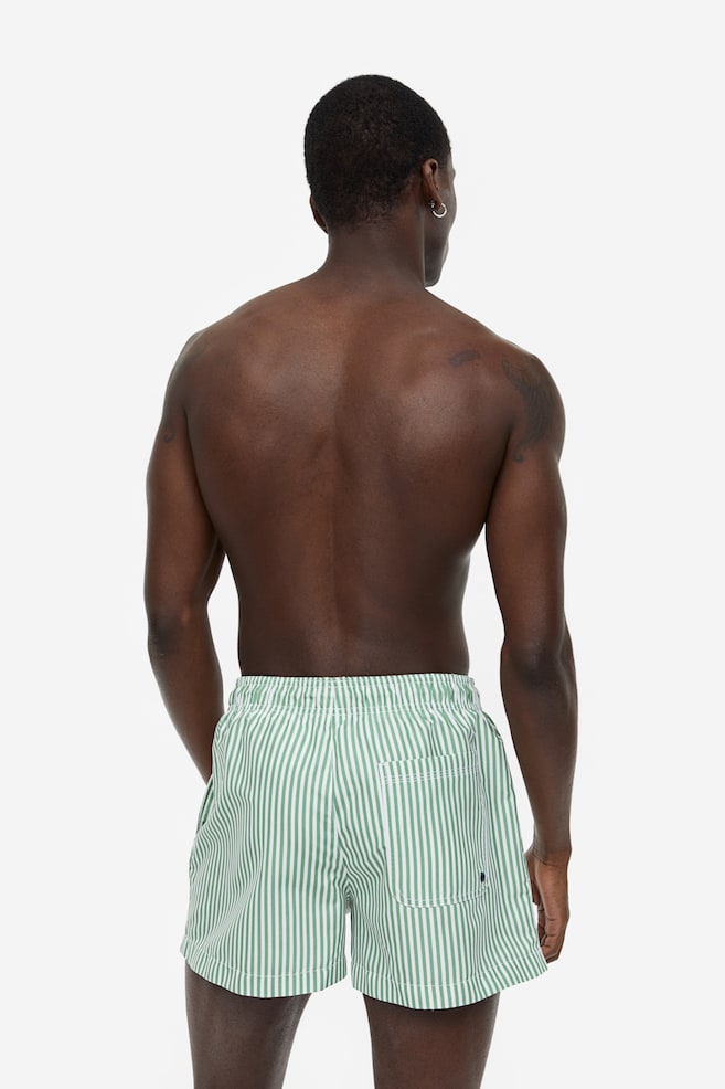 Patterned swim shorts - Green/Striped/Brown/Snakeskin-patterned - 5
