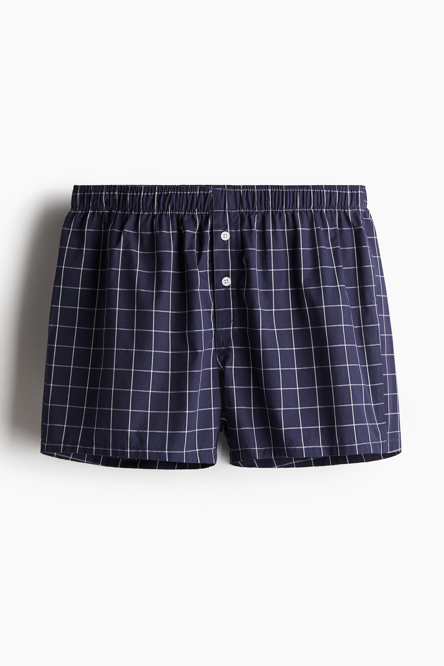 ウーブンコットンボクサーショーツ 5枚セット - Navy blue/Checked/ダークグレー／ブラック/ダークグレー/ブラック／チェック/dc/dc/dc/dc/dc/dc - 5