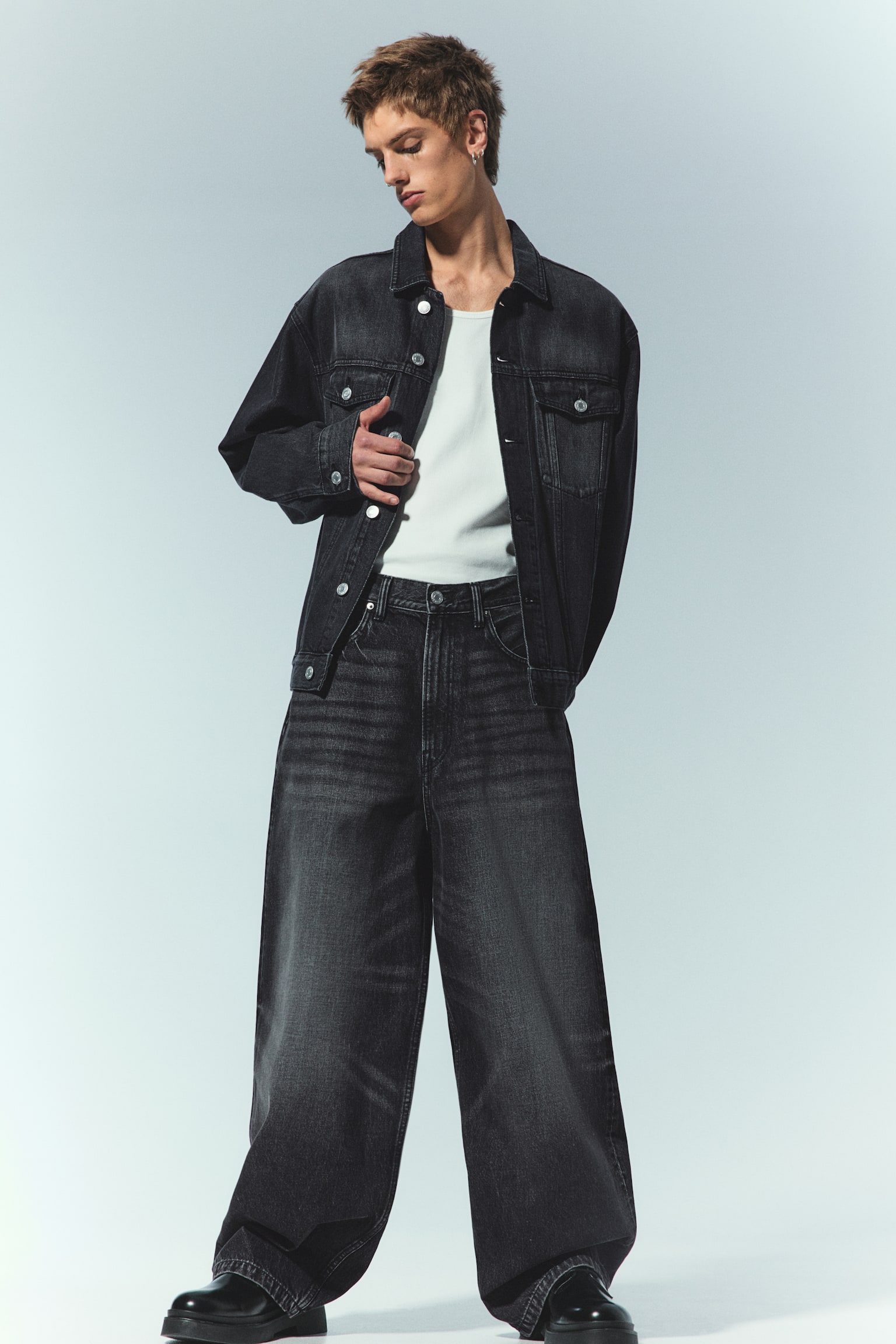 Super Baggy Jeans - Denim black/Denim blue - 4