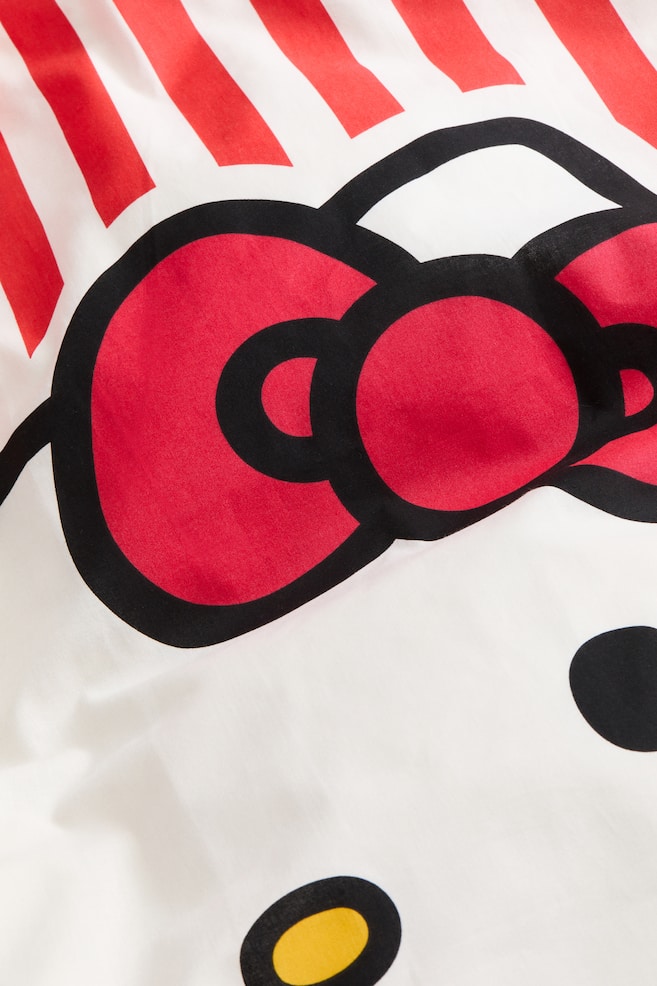 Bettwäsche für Einzelbetten mit Aufdruck - Rot/Hello Kitty - 4