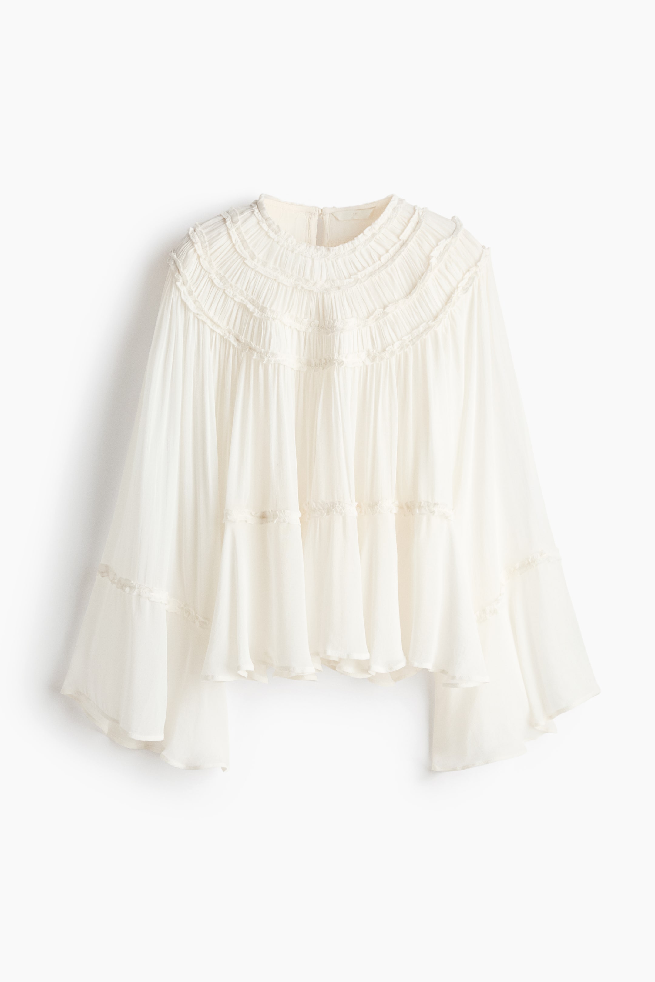 Ruffled Viscose Blouse
