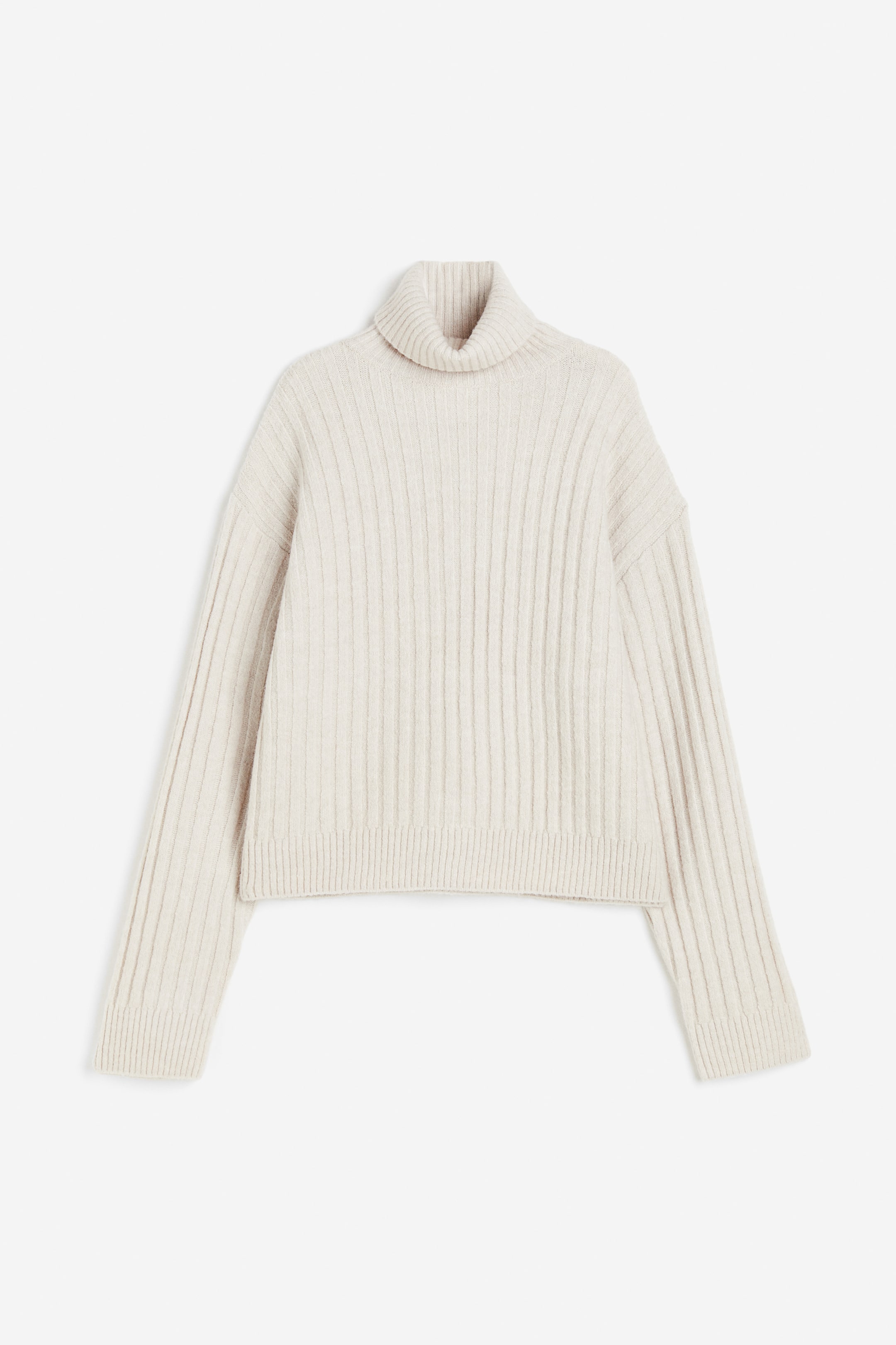 Rib-knit Turtleneck Sweater