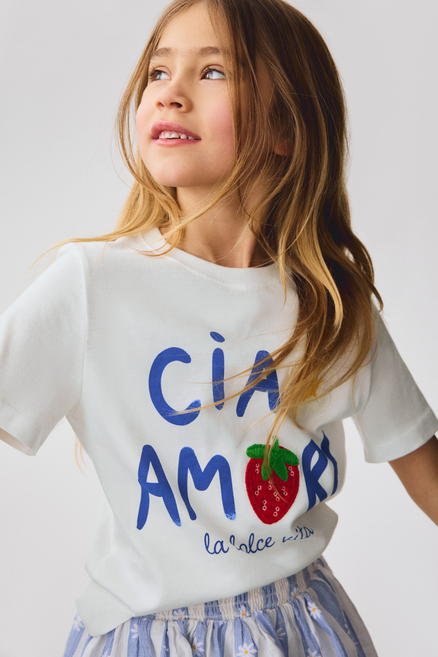 T-shirt avec motifs - Crème/Ciao/Rose/fraise/Blanc/marine/Marine/Rose clair/cœurs/Blanc/fraises/Crème/boucles - 5