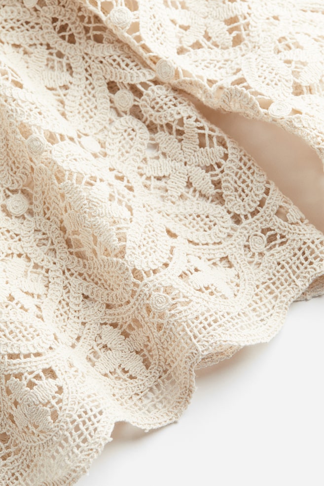 Lace blouse - Cream - 6