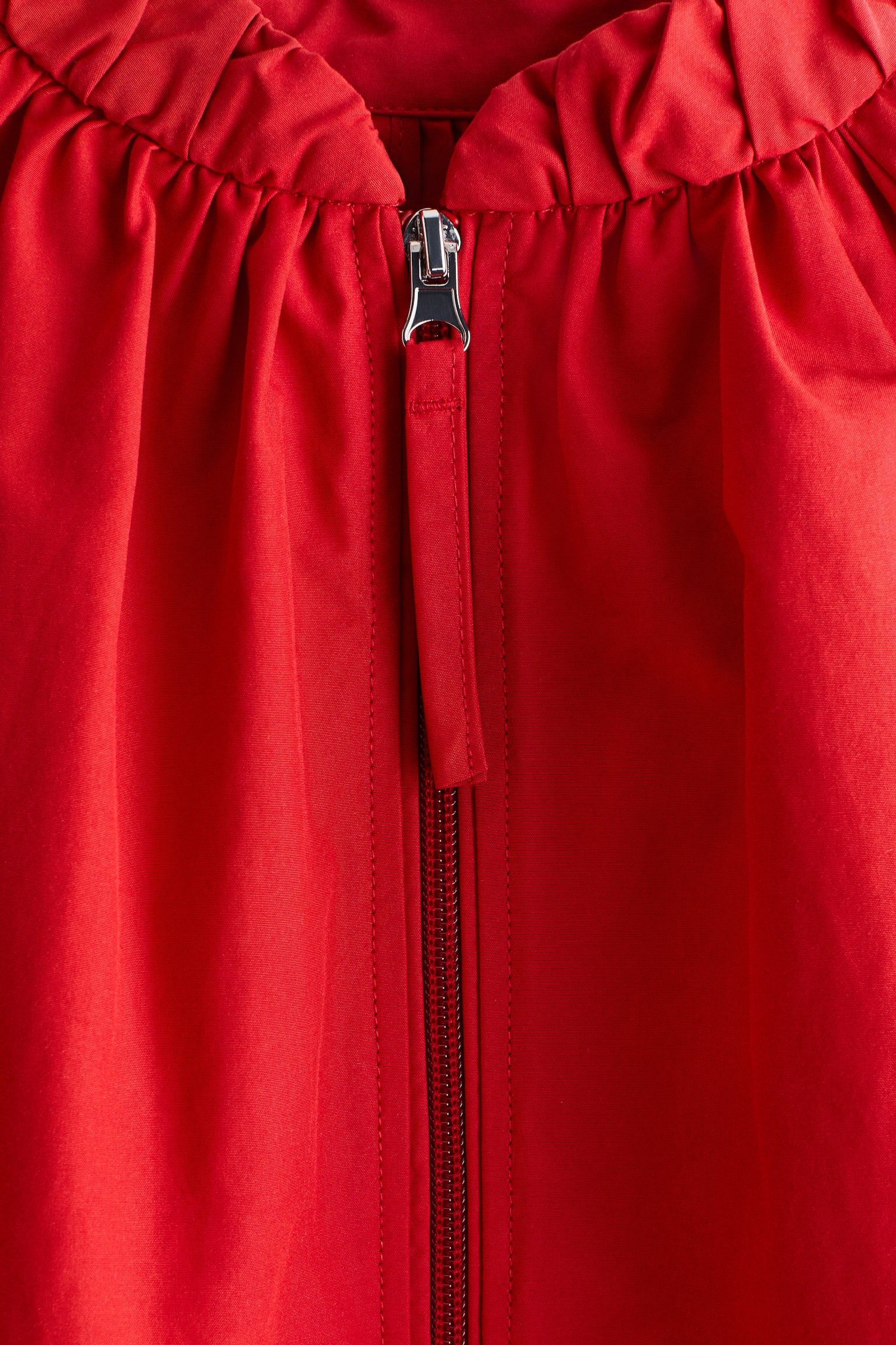 ז'קט בומבר עם כיווצים - אדום עז/חום/כחול ג'ינס - 7