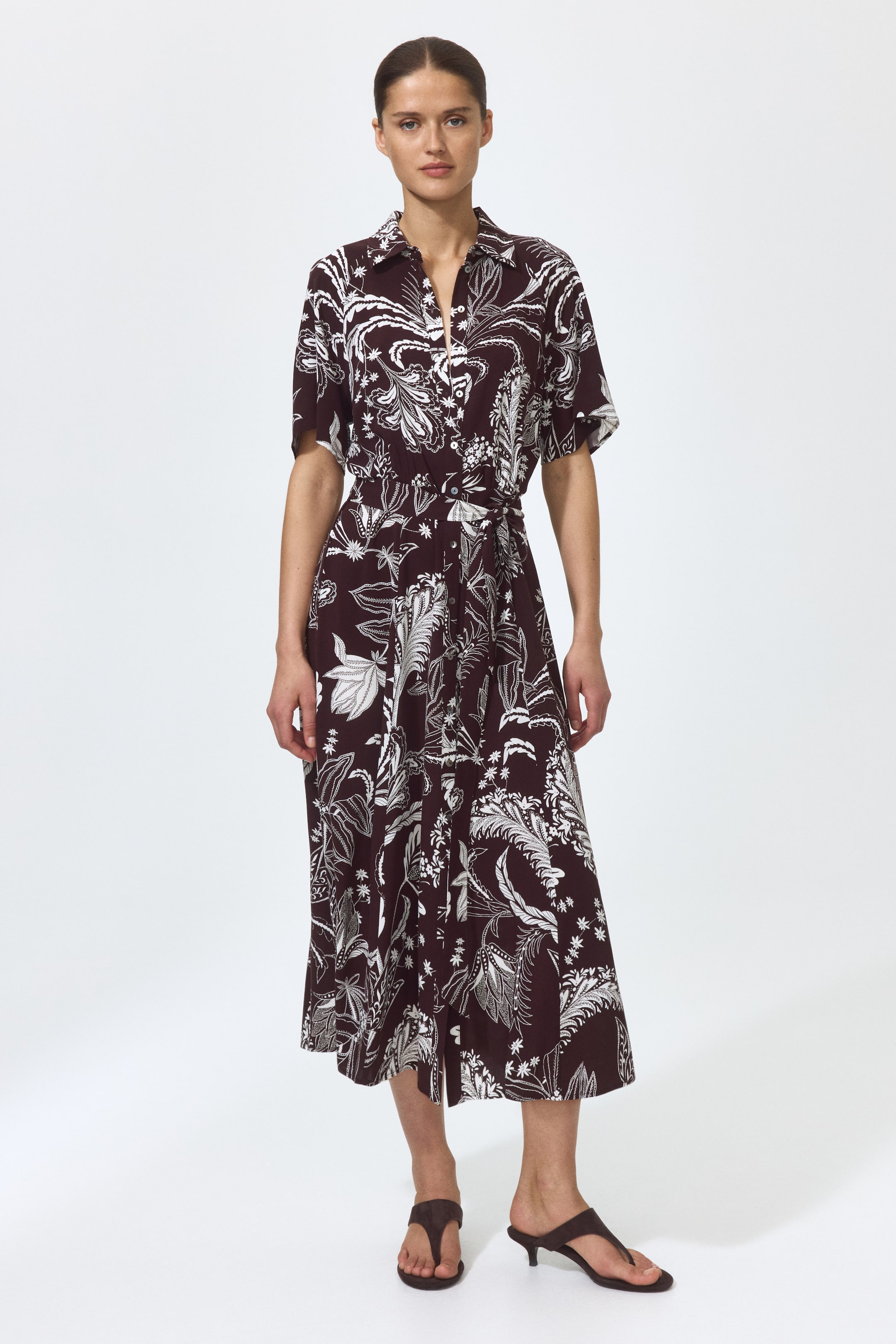 Tie-belt Shirt Dress