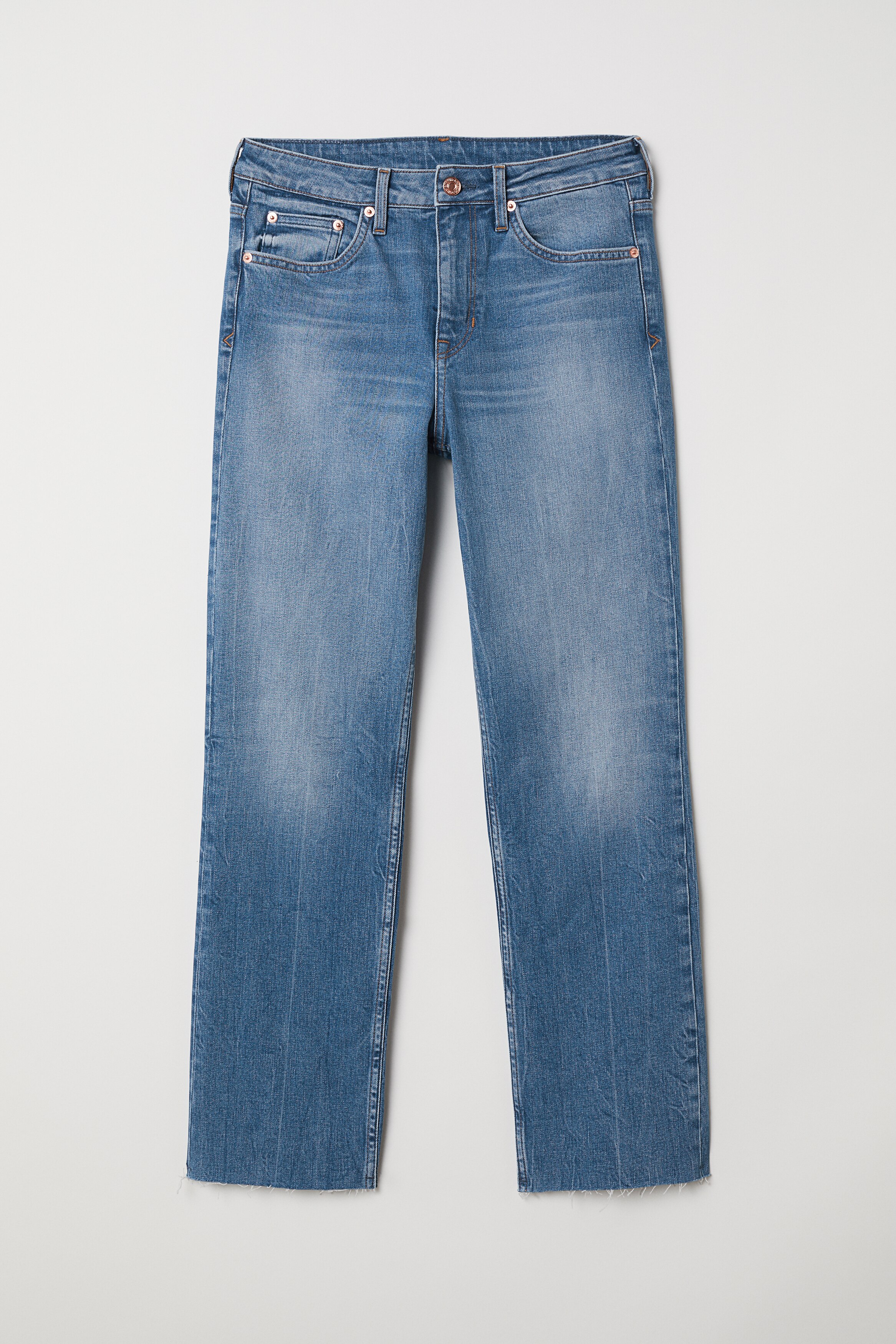 Straight High Ankle Jeans - Denim blue - Ladies | H\u0026M