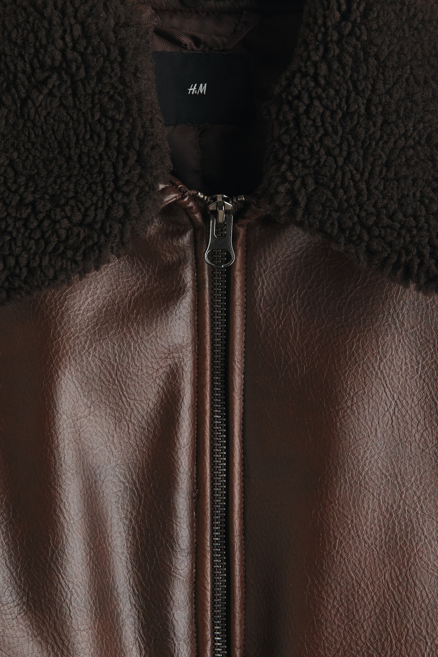 Chamarra tipo aviador acolchada - Café oscuro - 9