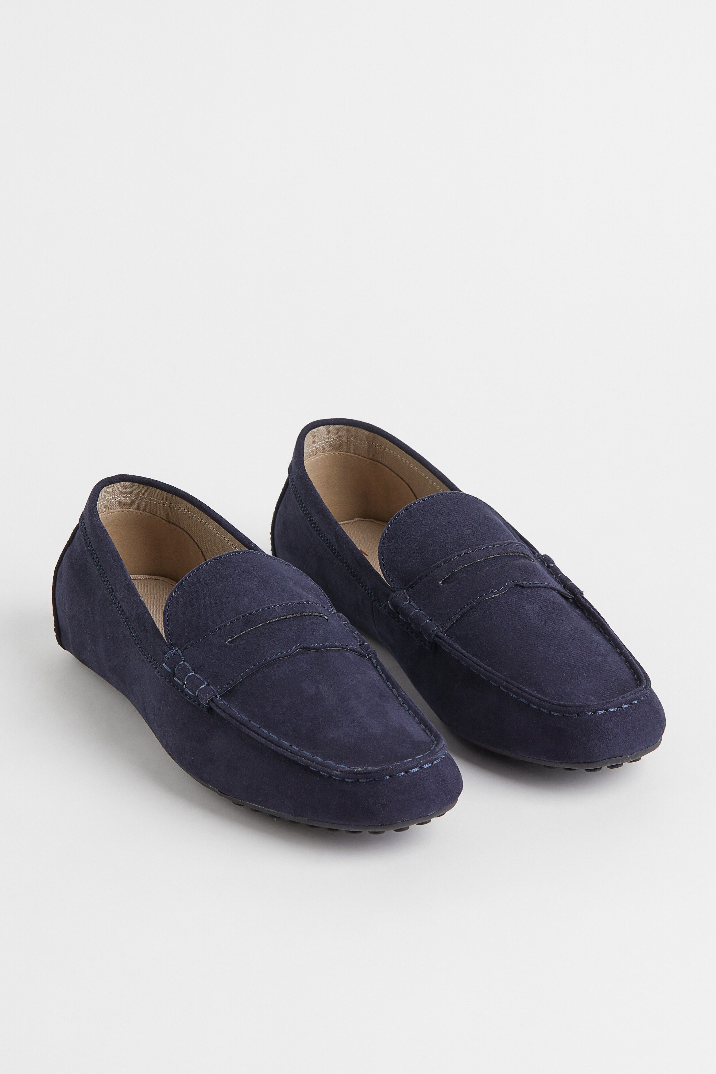 Mokassins aus Velourslederimitat - Ohne Absatz - Braun - Men | H&M DE 