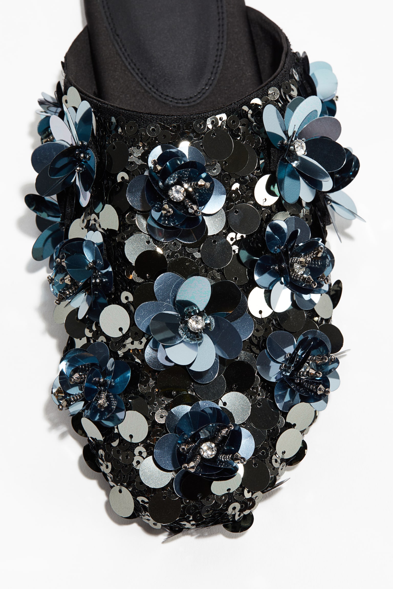 Sequined slippers - Blue/Silver-coloured/Black - 3