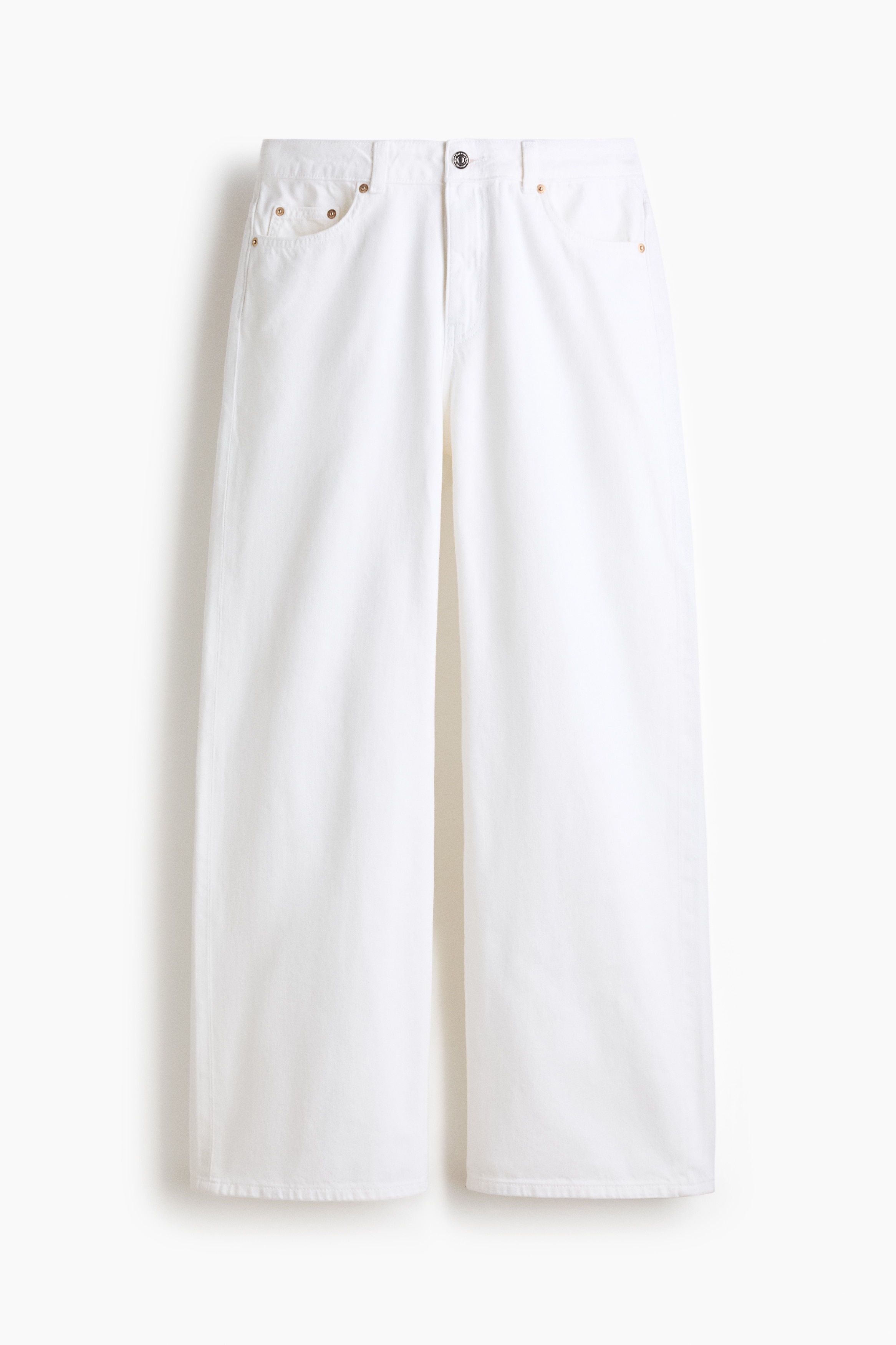 Baggy Regular Waist Jeans - White/Light grey/Light beige/Washed denim blue