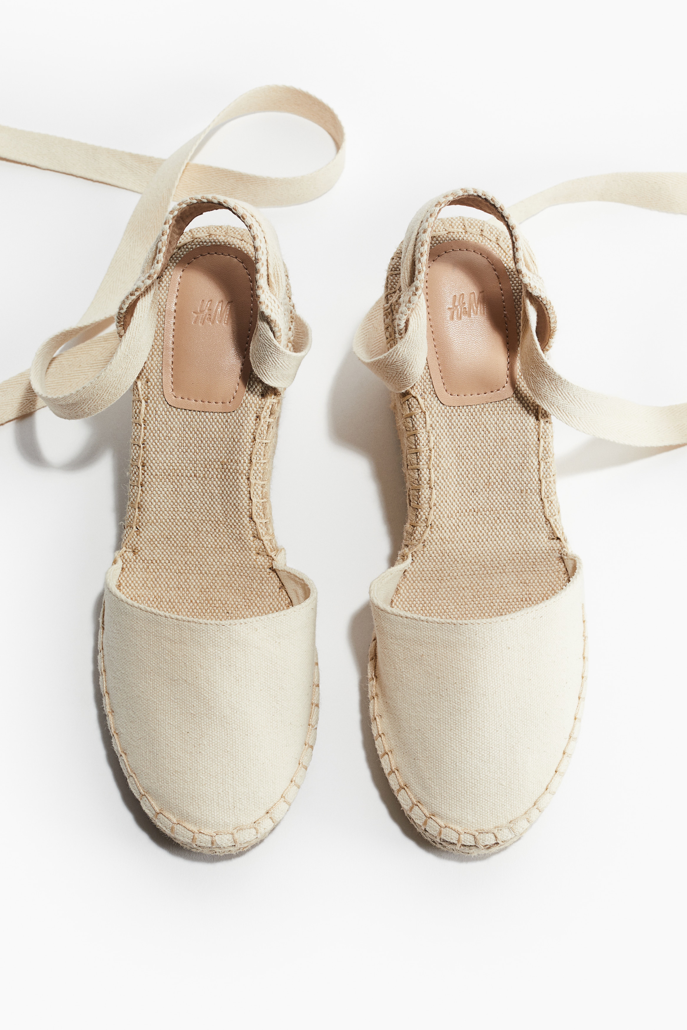 Wedge-heeled espadrilles - Cream - Ladies | H\u0026M SG