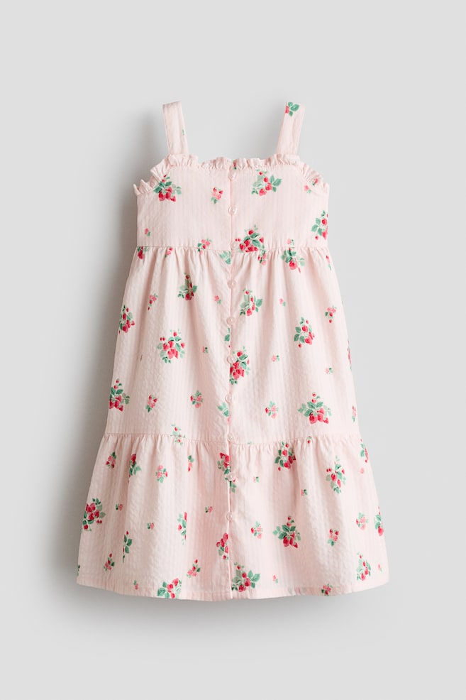 Tiered Cotton Dress - Light pink/floral/White/floral - 1